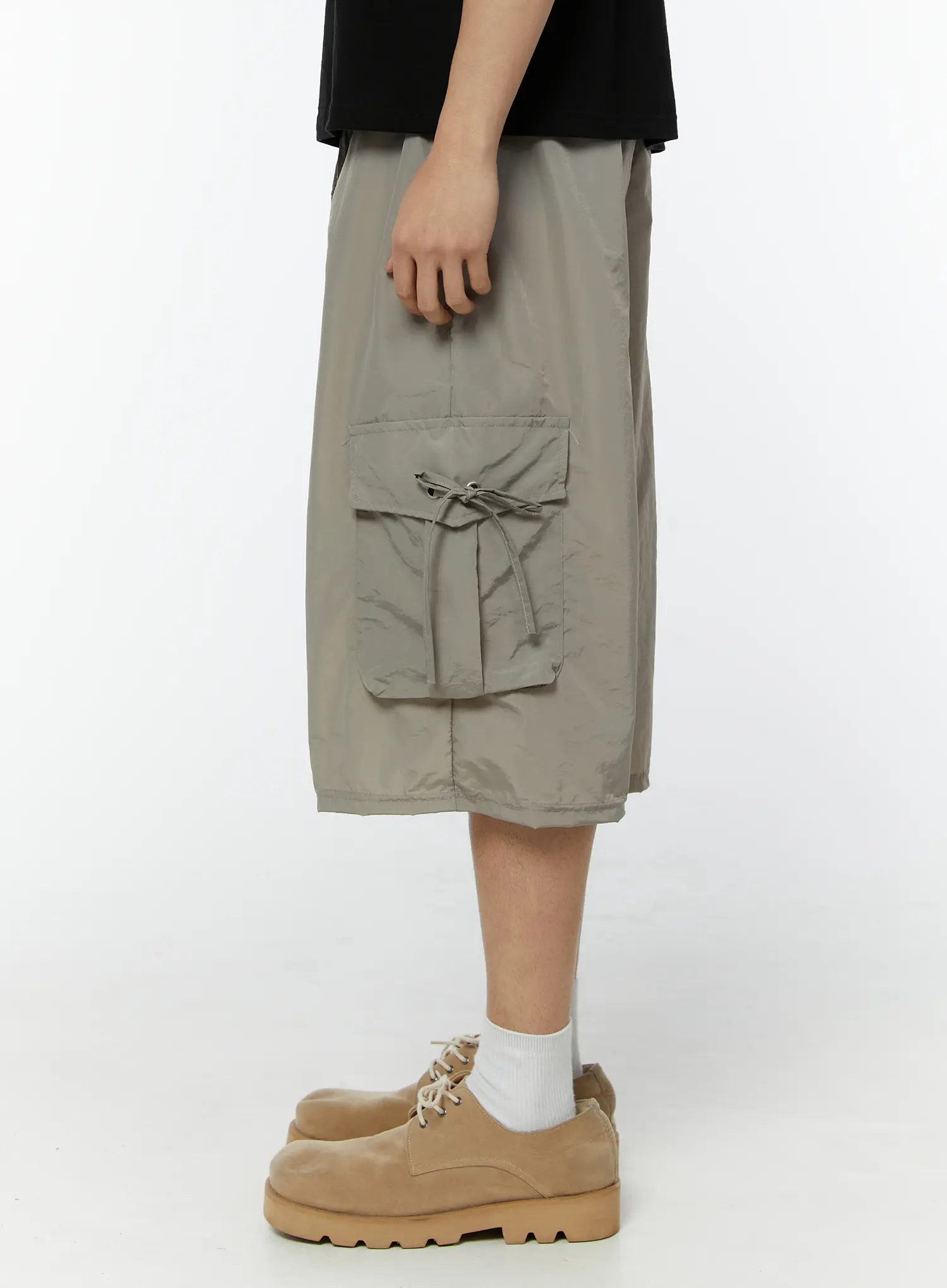 Men's Utility Cargo Bermuda Pants (Gray) IU508 - Image 5