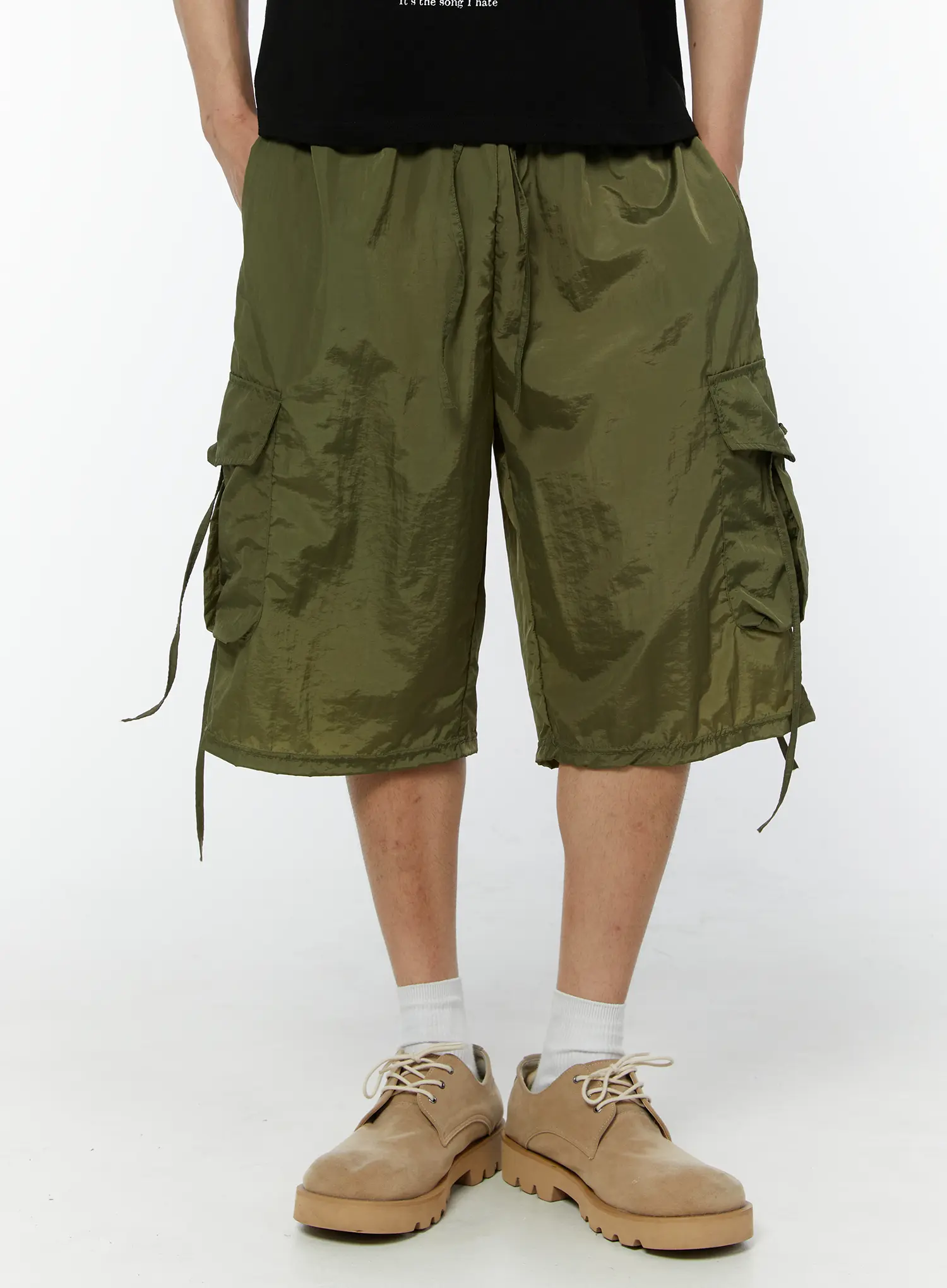 Men's Utility Cargo Bermuda Pants (Green) IU508
