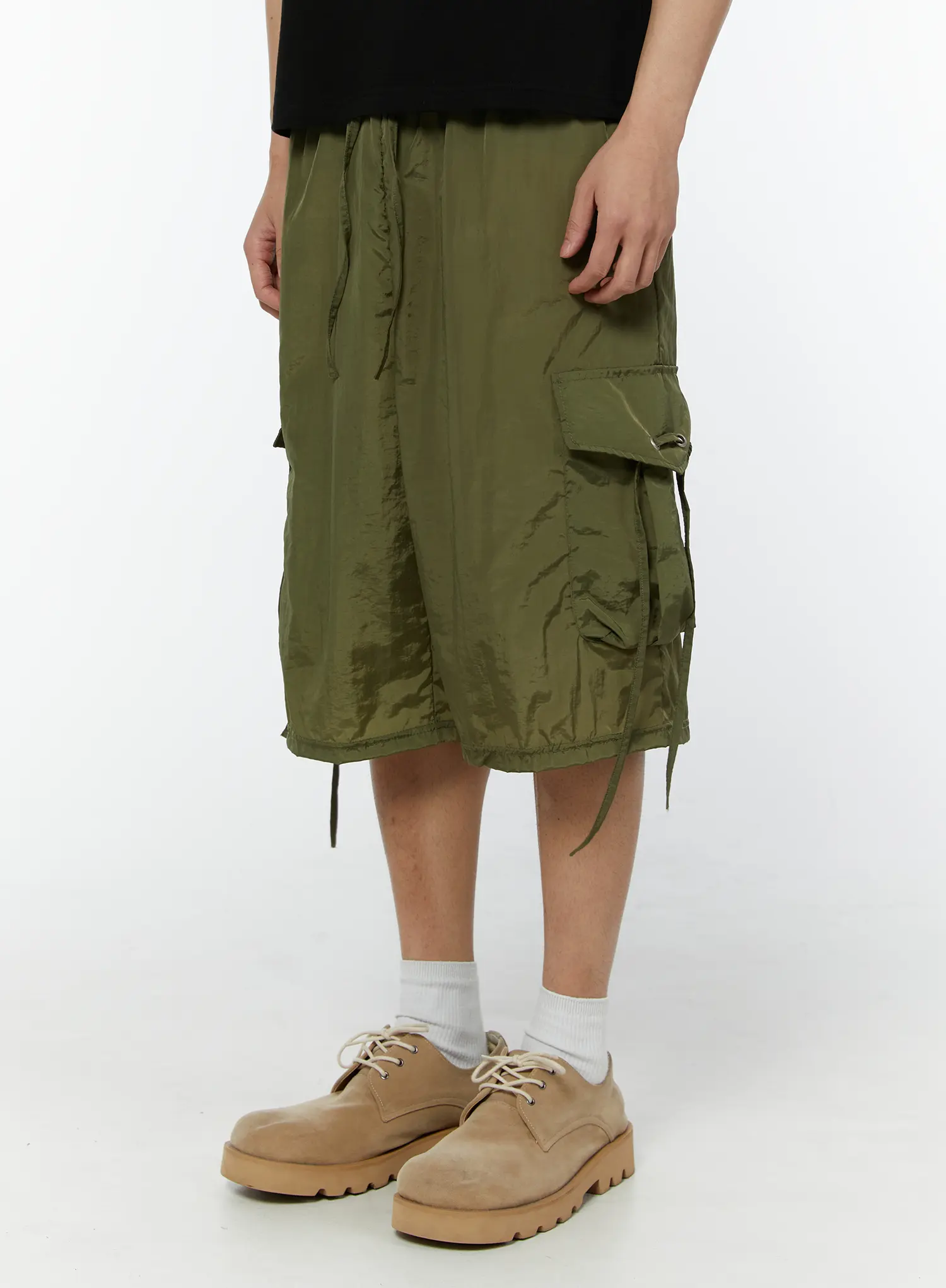 Men's Utility Cargo Bermuda Pants (Green) IU508 - Image 2