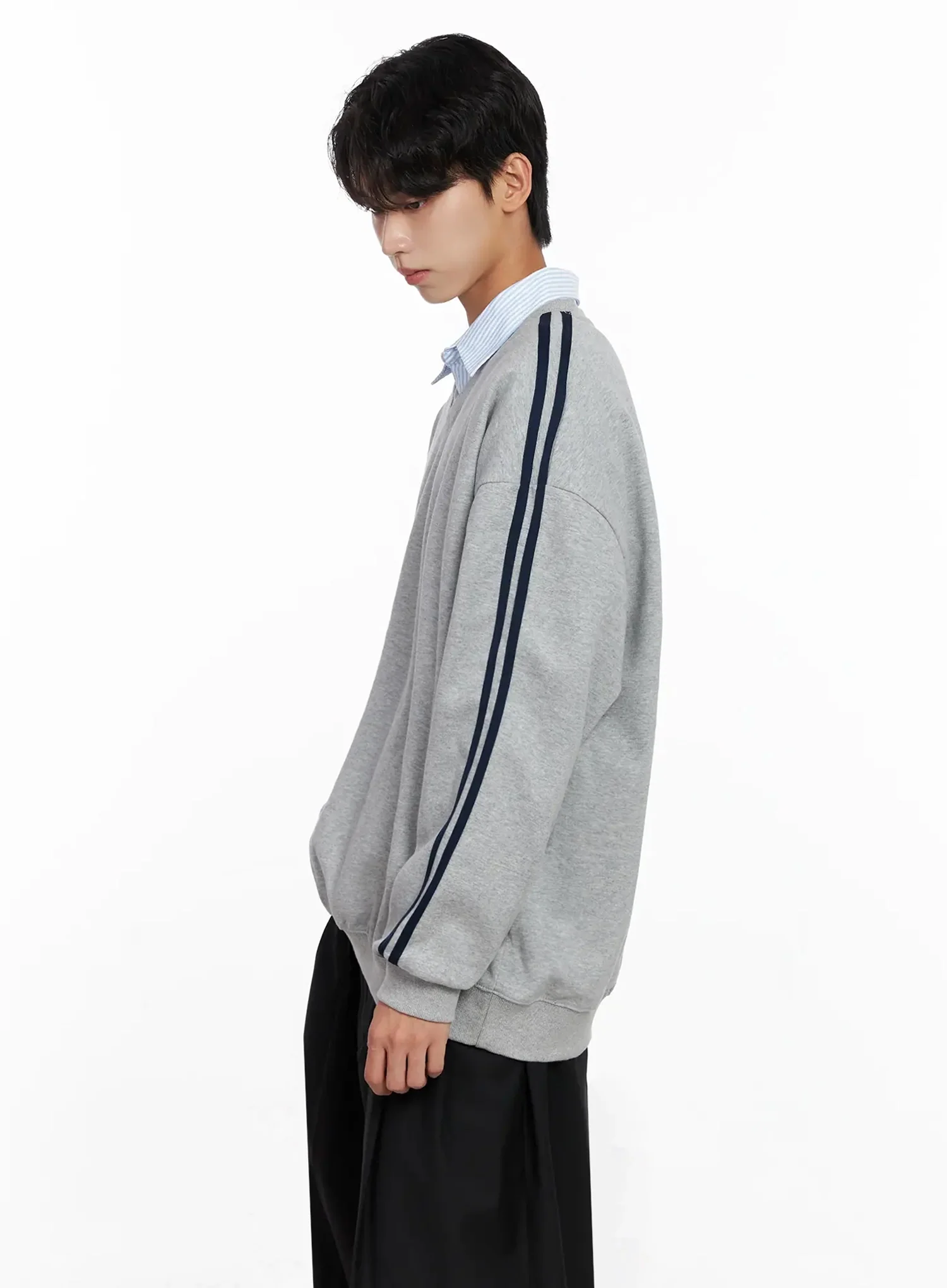 Men's V-Neck Track Sweatshirt IO516 - Image 6