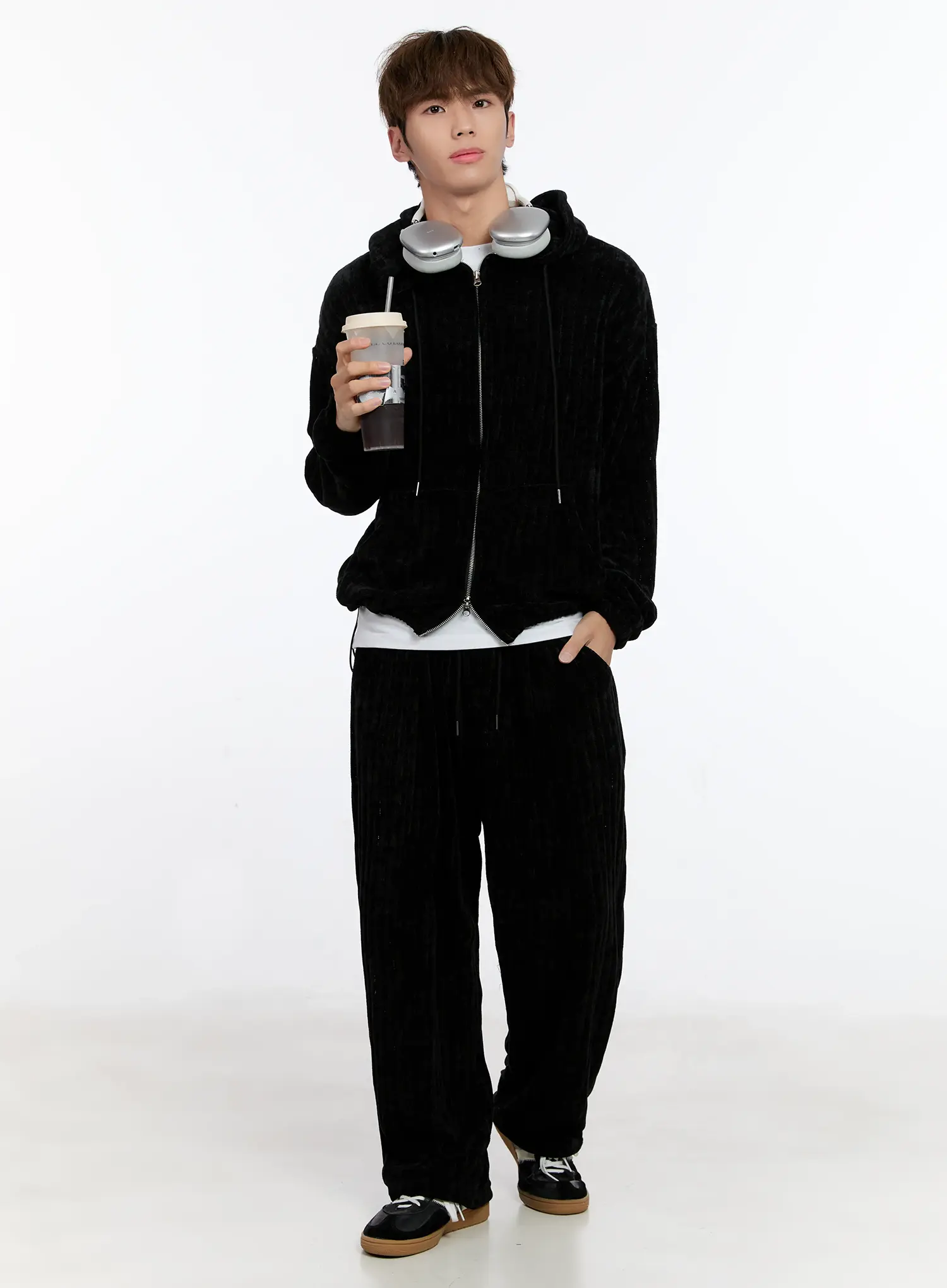 Men's Velvet Sweatpants IN512 - Image 9