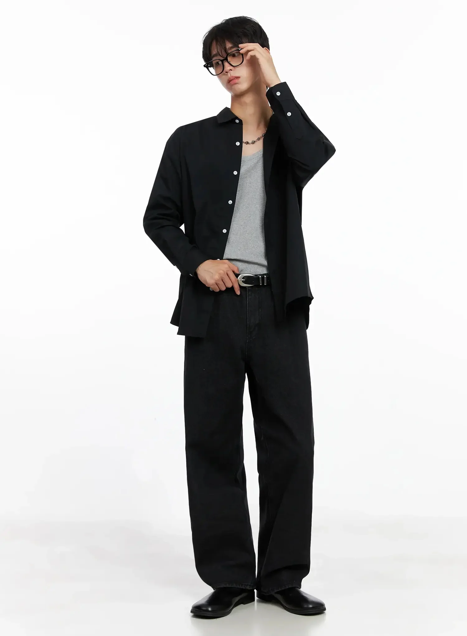 Men's Vintage Black Jeans IO517 - Image 13