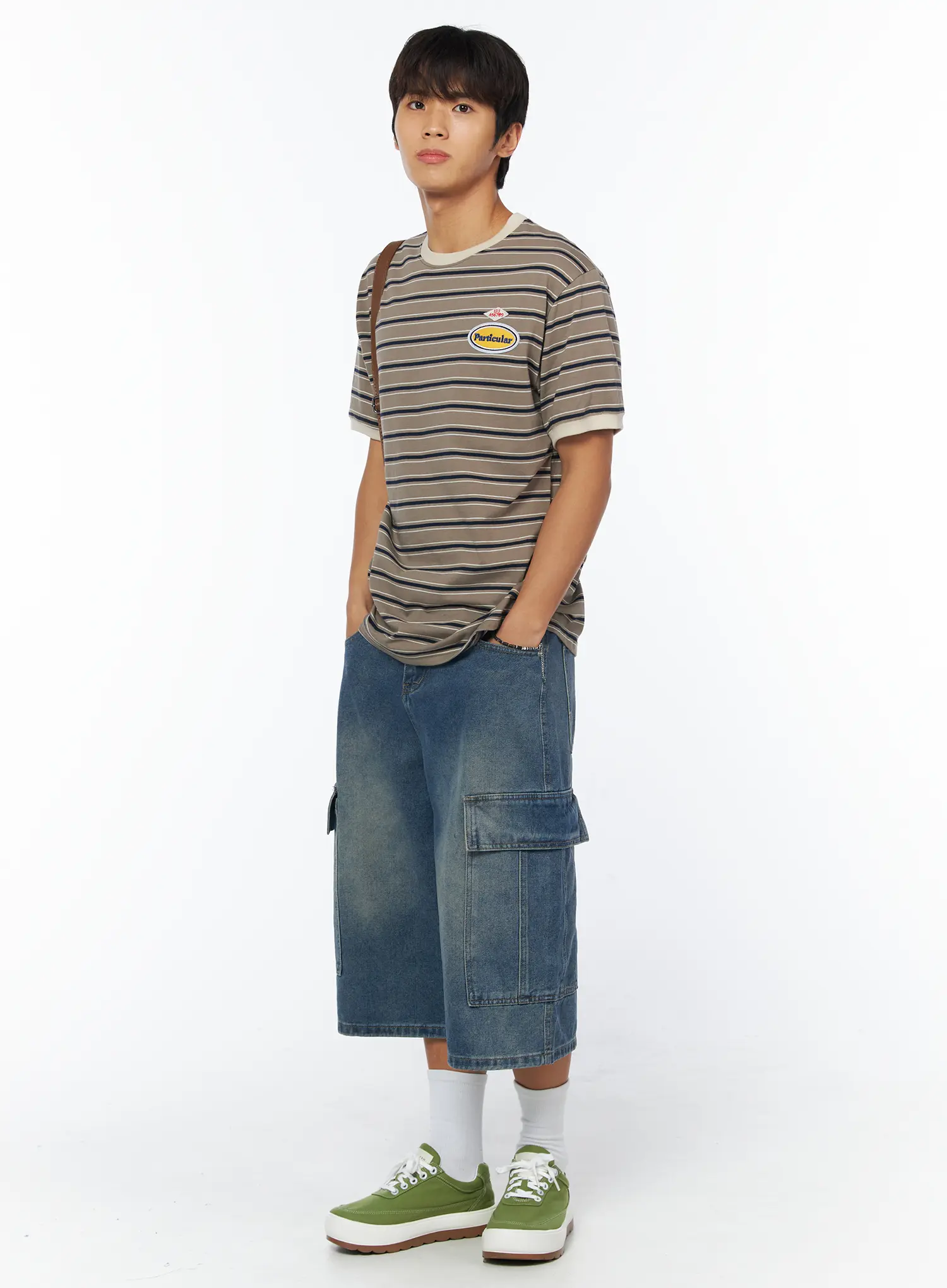 Men's Vintage Denim Cargo Shorts IU503 - Image 11