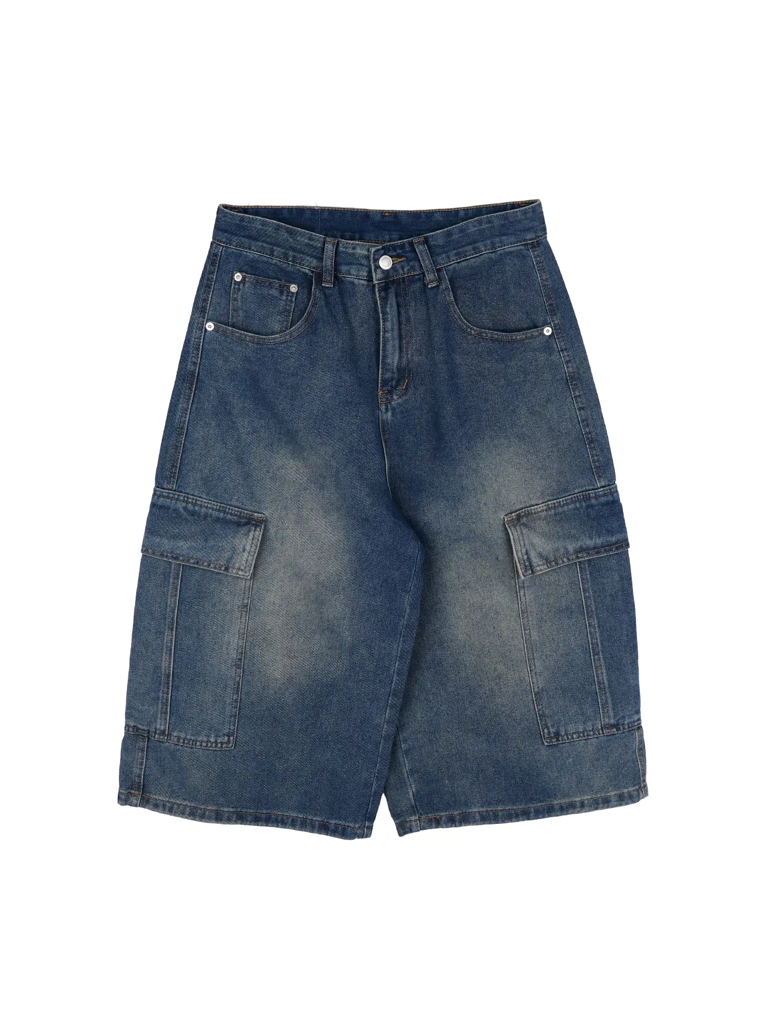Men's Vintage Denim Cargo Shorts IU503 - Image 12