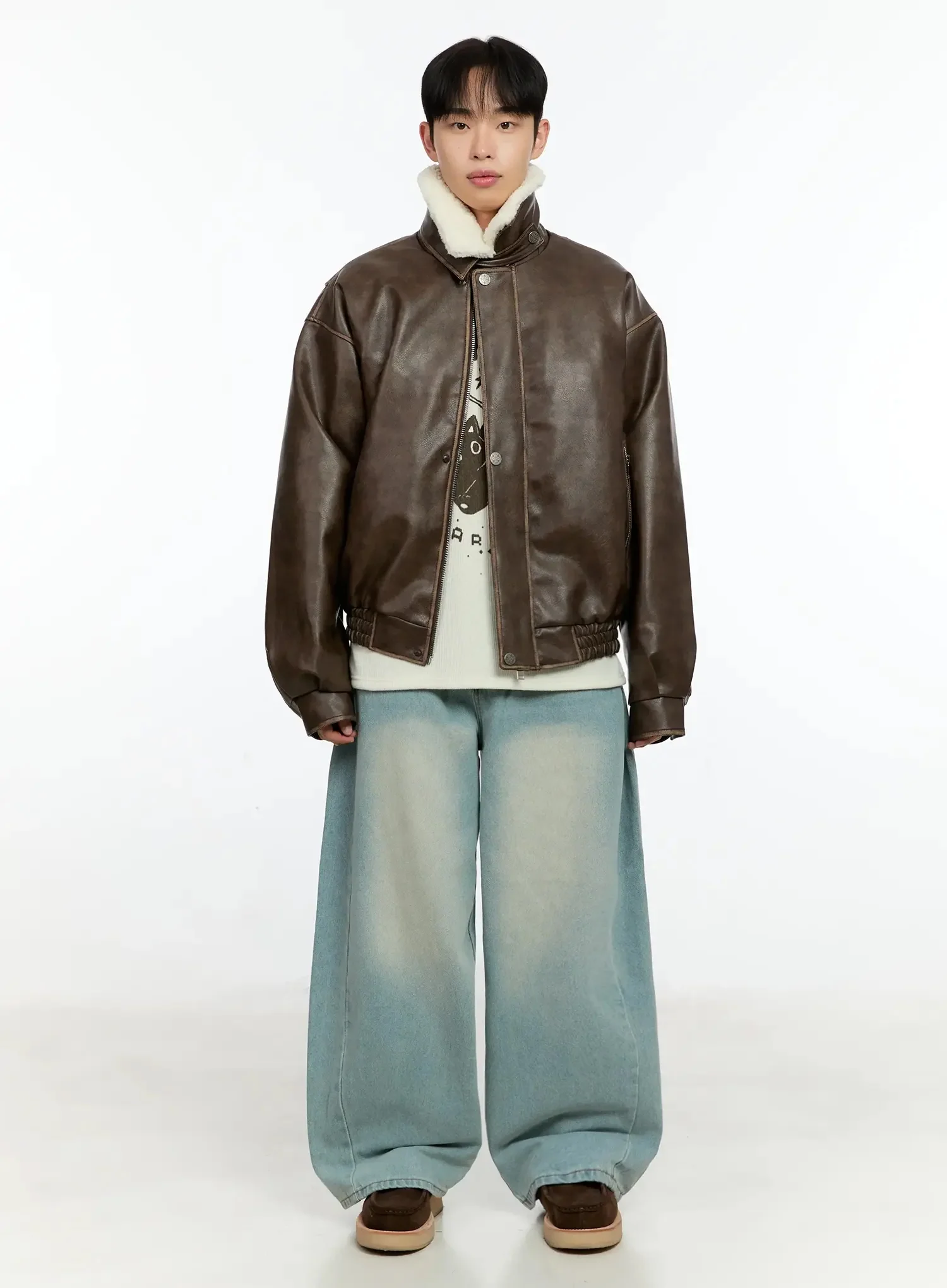Men's Vintage Faux-Leather Mustang Jacket IN525 - Image 4