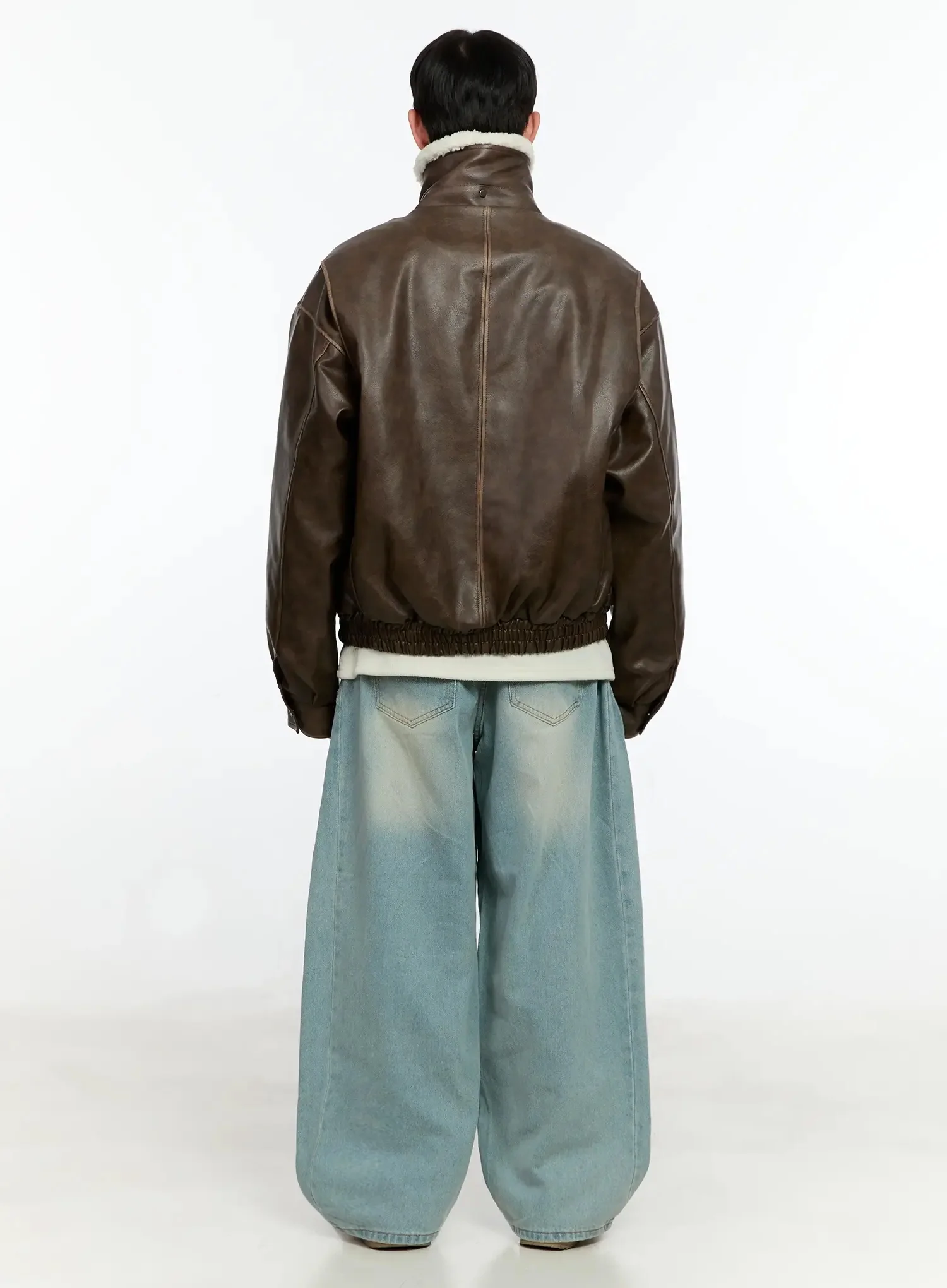 Men's Vintage Faux-Leather Mustang Jacket IN525 - Image 7