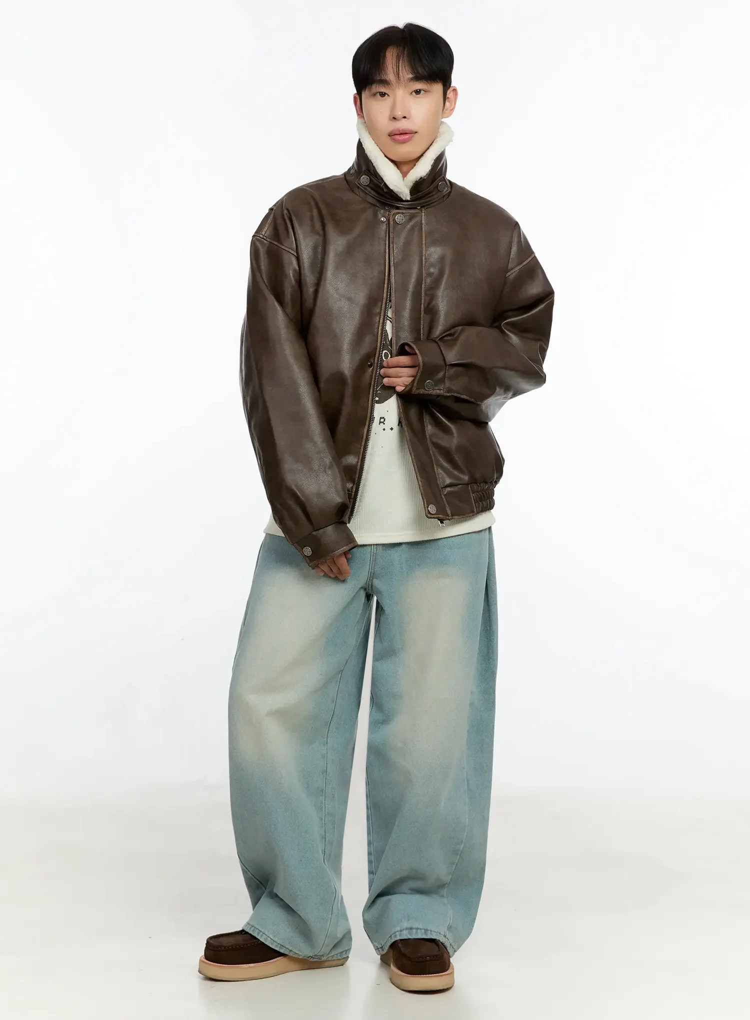 Men's Vintage Faux-Leather Mustang Jacket IN525 - Image 8