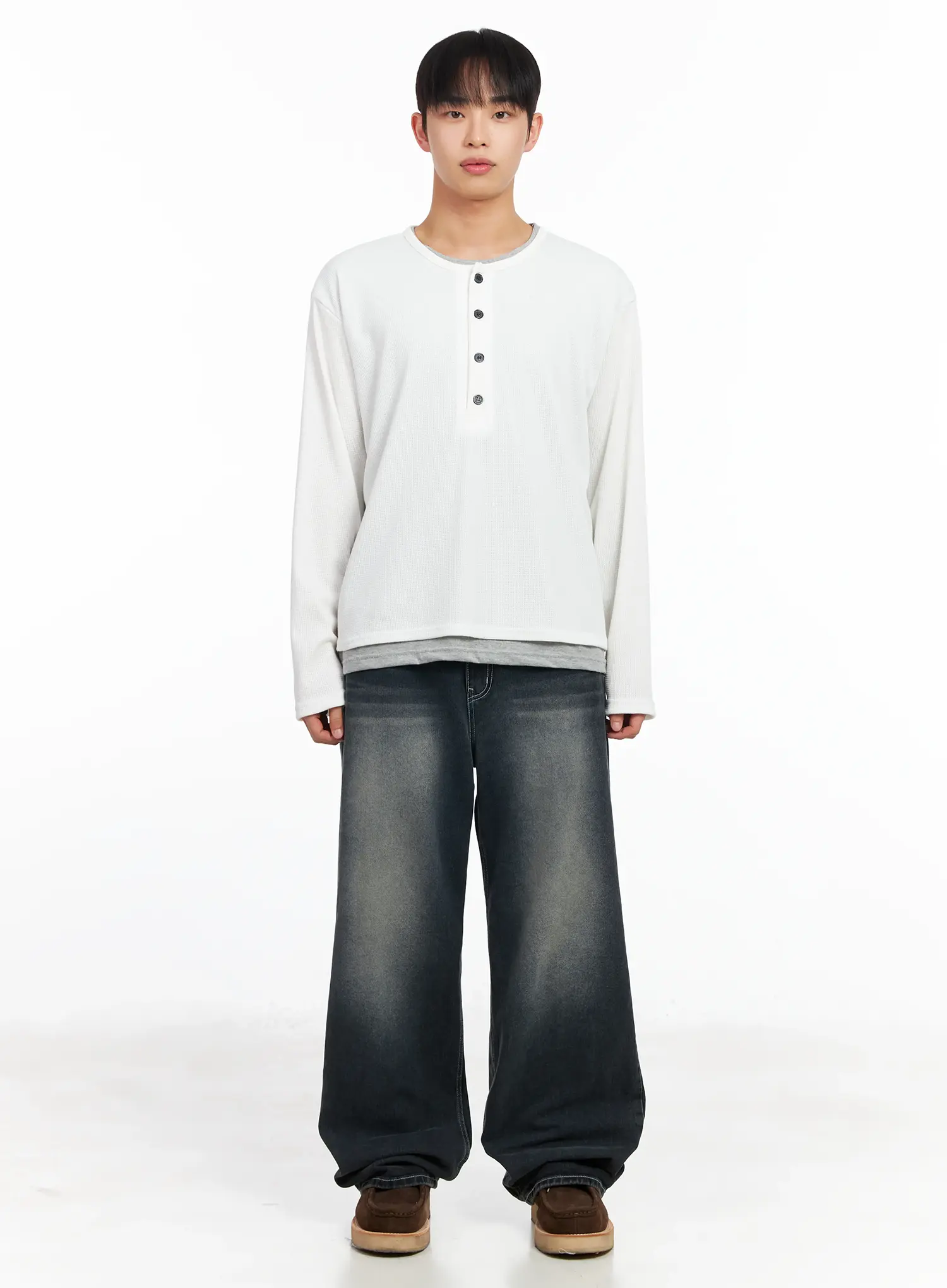 Men's Vintage Washed Baggy Jeans IM511 - Image 14