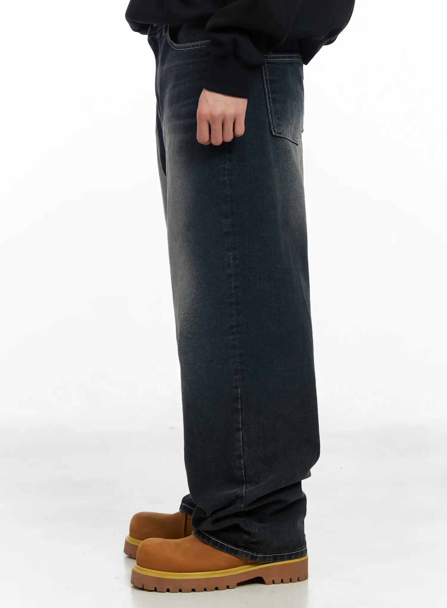 Men's Vintage Washed Baggy Jeans IM511 - Image 16