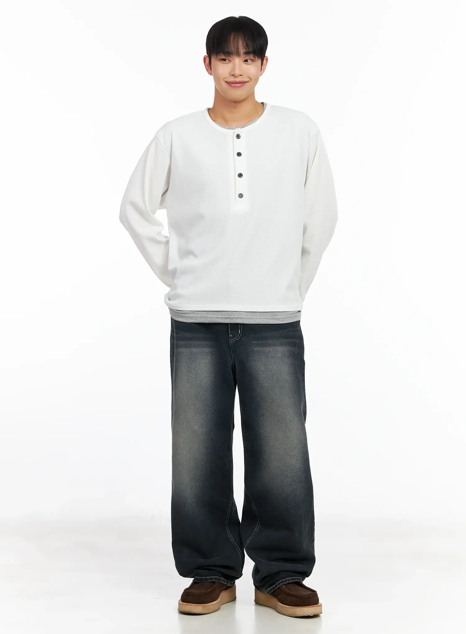 Men's Vintage Washed Baggy Jeans IM511 - Image 18