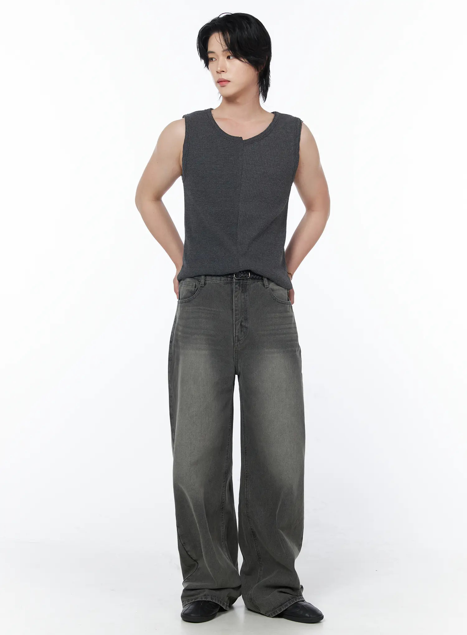 Men's Vintage Wide Leg Jeans IY522 - Image 3