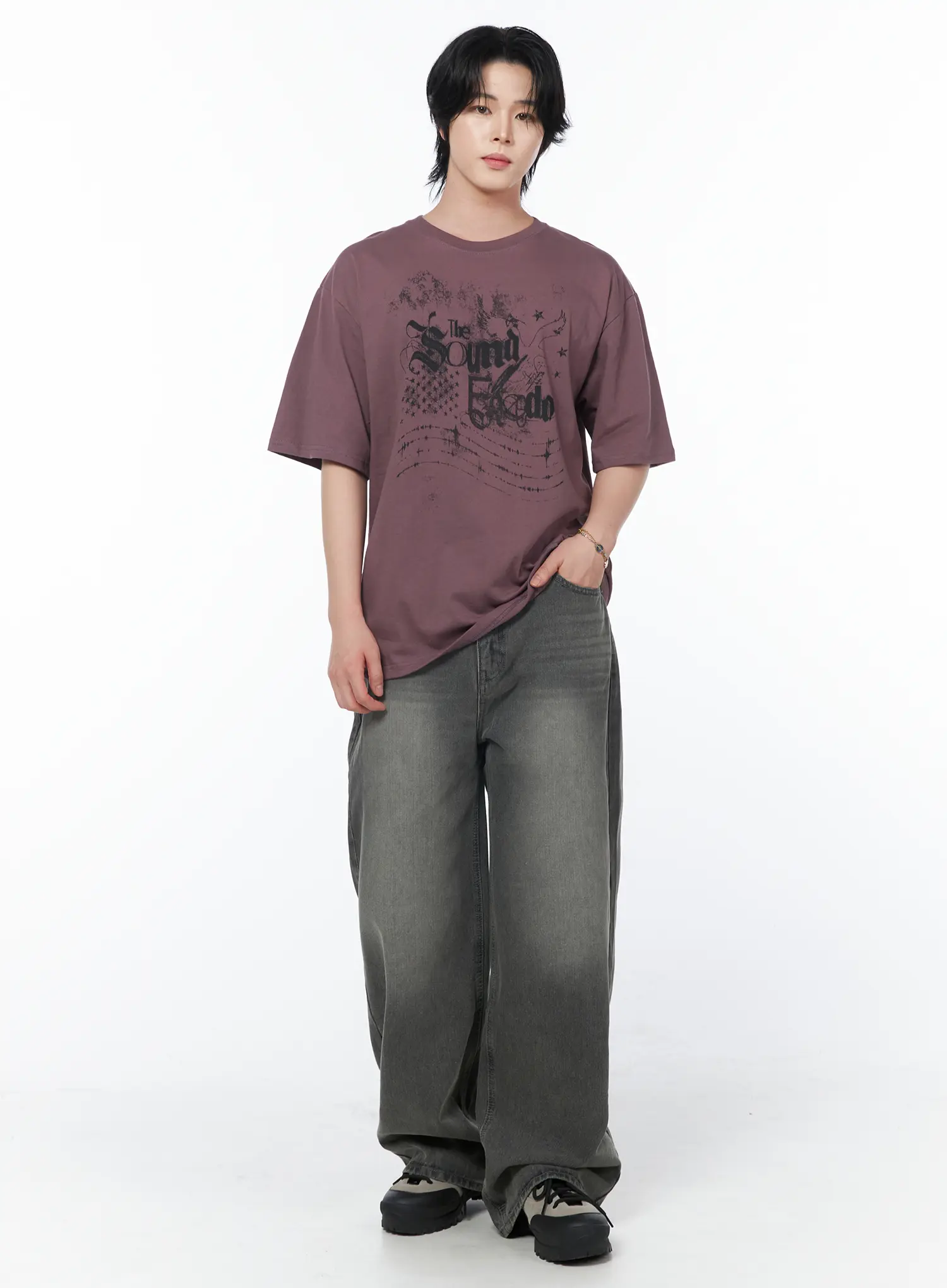 Men's Vintage Wide Leg Jeans IY522 - Image 4