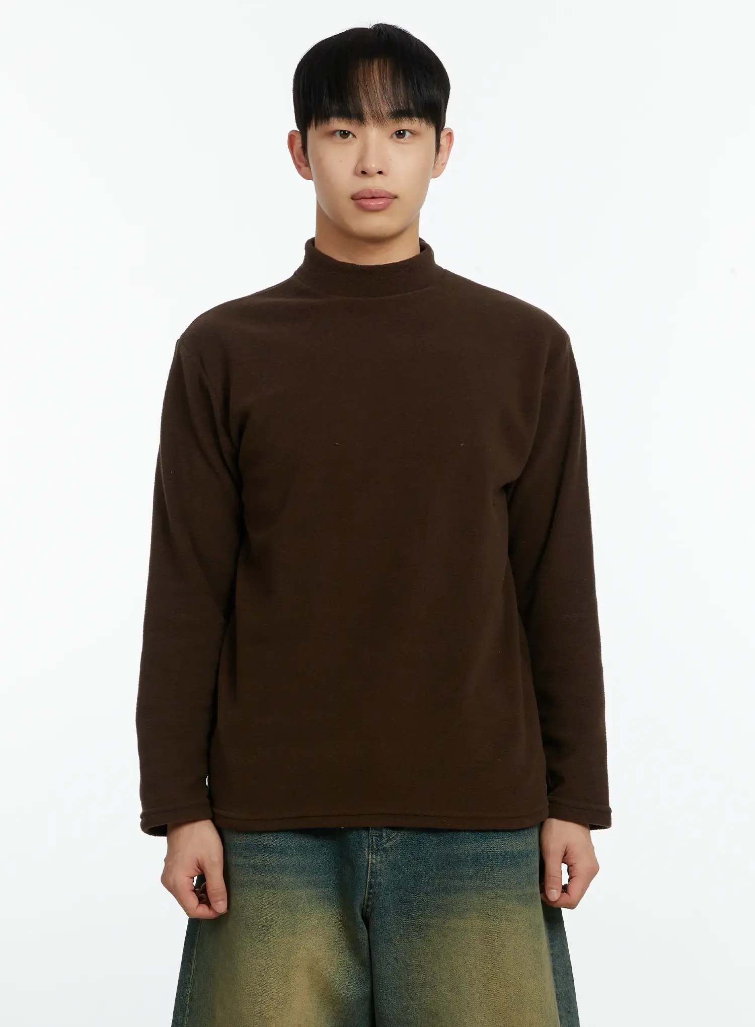 Men's Warm Fleece Mock Neck Pullover IF510 - Image 13