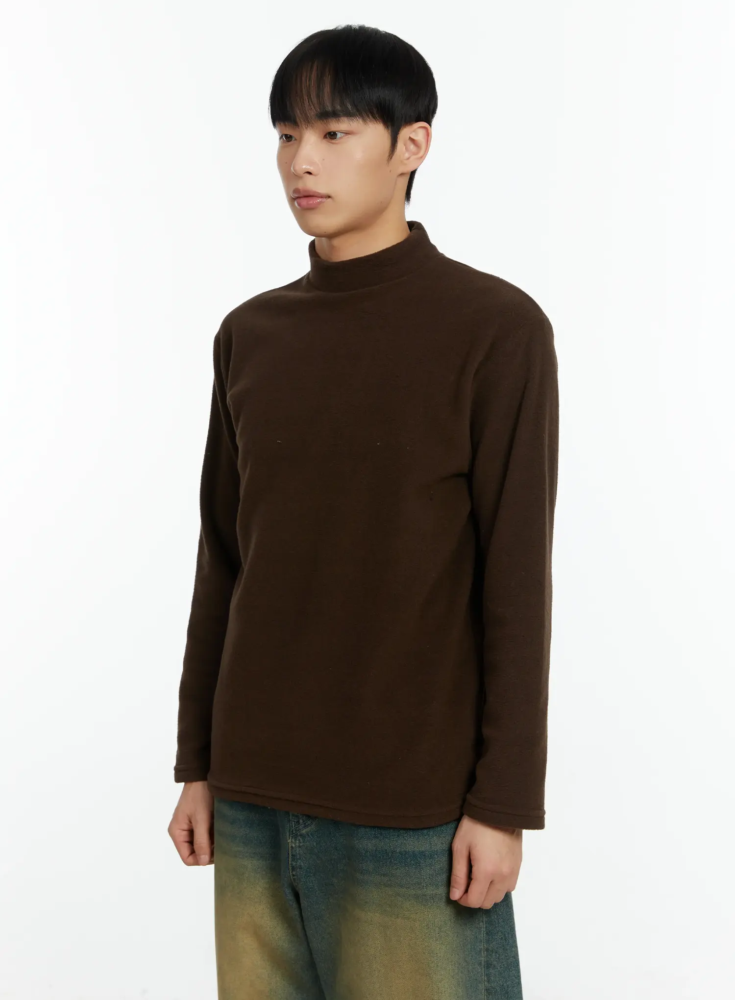 Men's Warm Fleece Mock Neck Pullover IF510 - Image 4