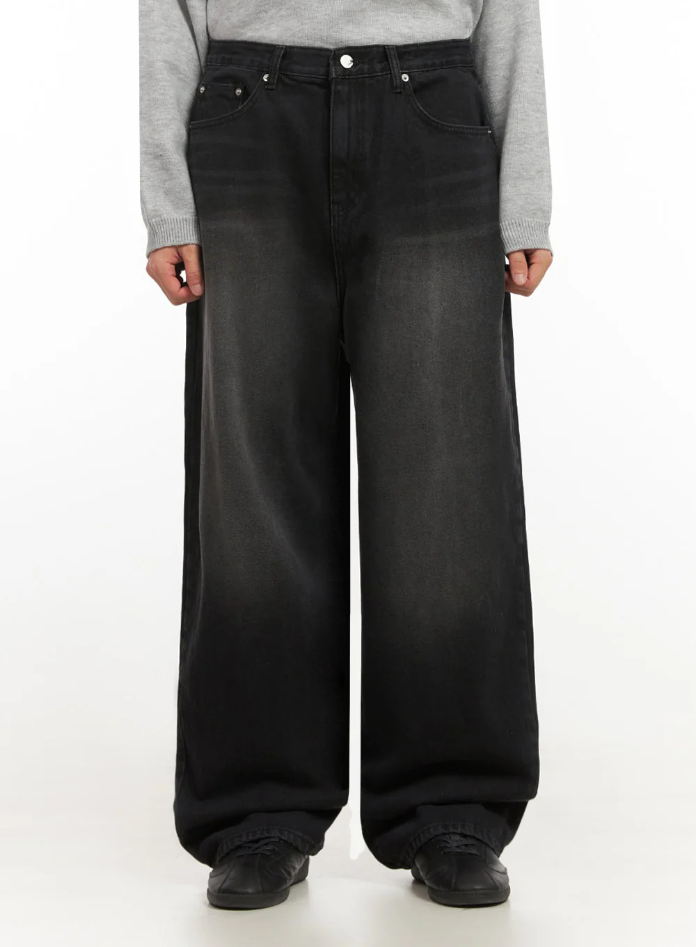 Men's Washed Relaxed-Fit Jeans IF517 - Image 5