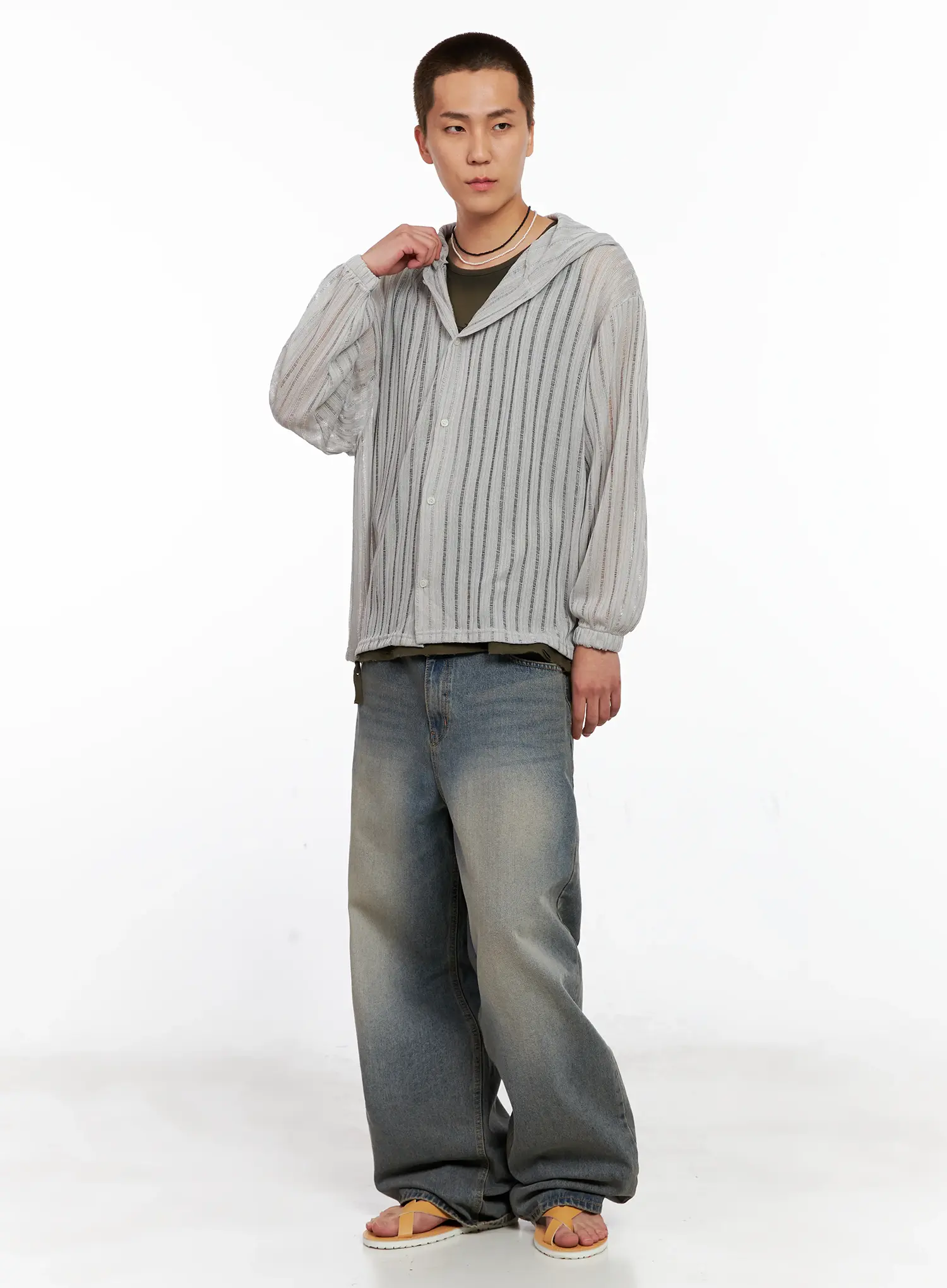 Men's Washed Vintage Denim Jeans IG511 - Image 11