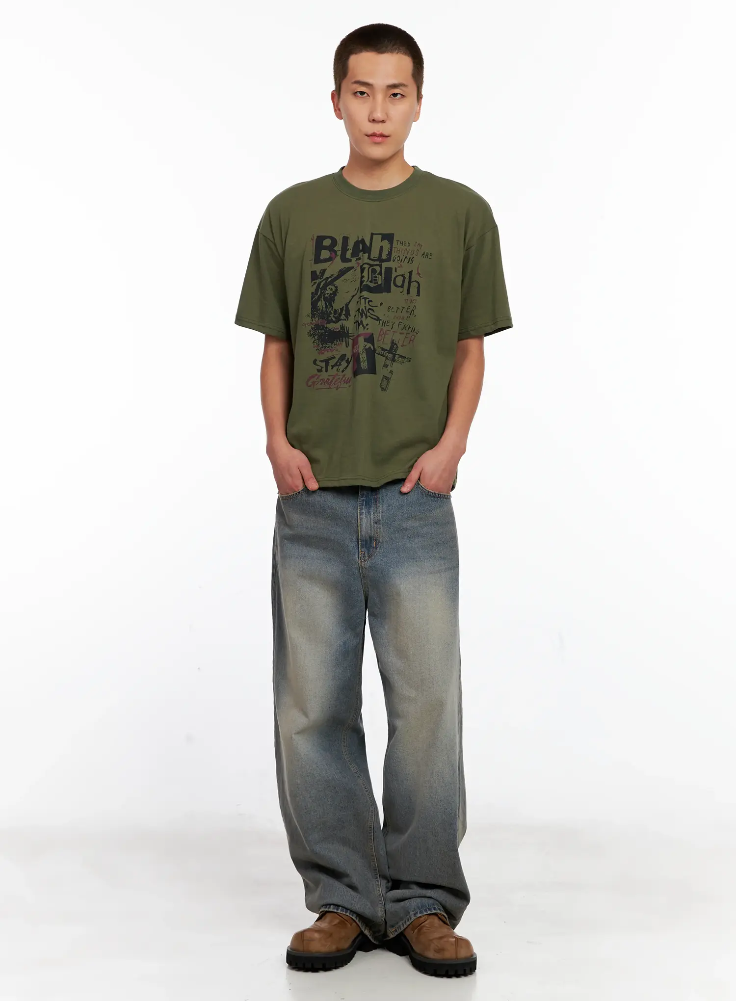 Men's Washed Vintage Denim Jeans IG511 - Image 13