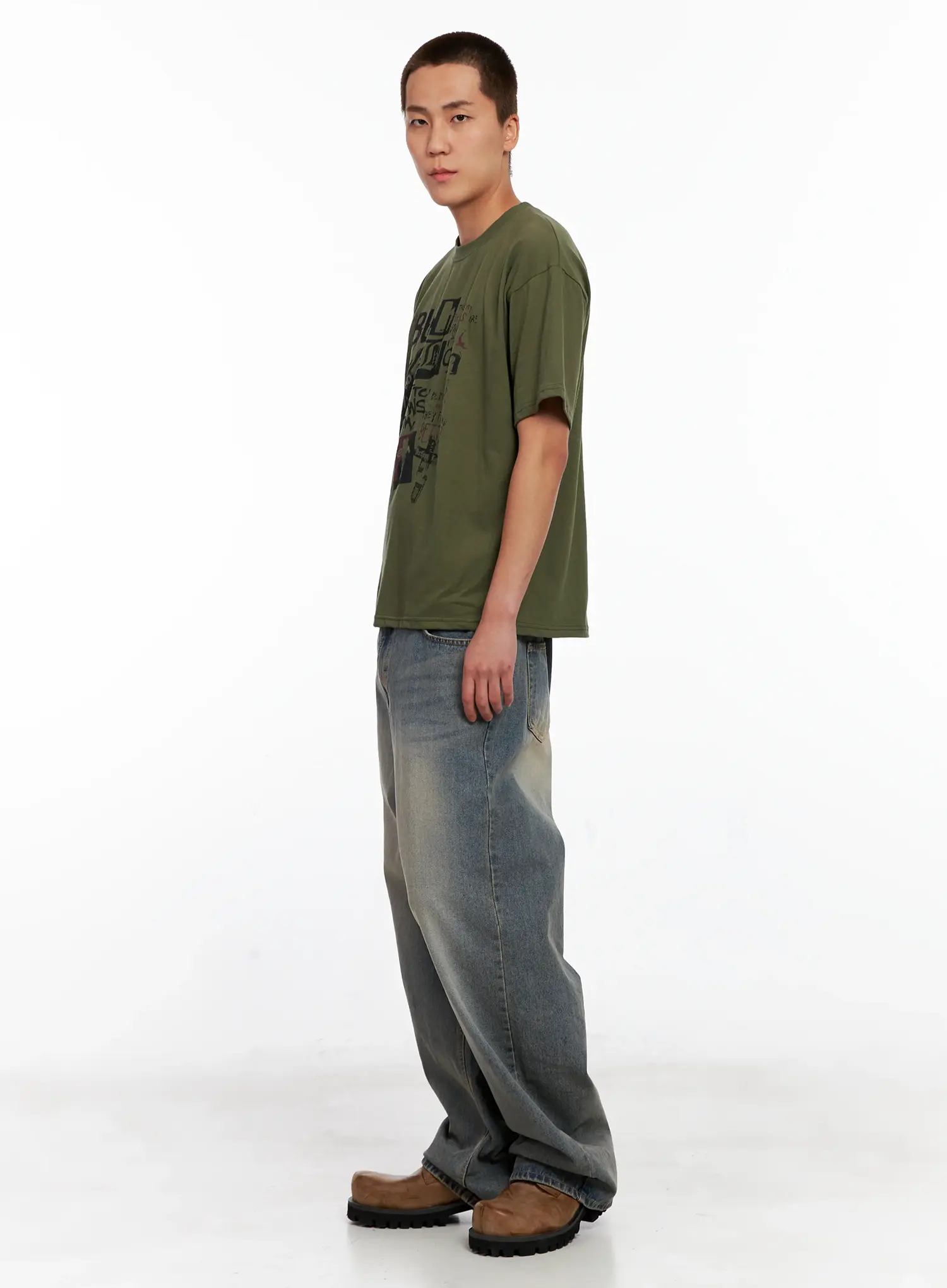 Men's Washed Vintage Denim Jeans IG511 - Image 14