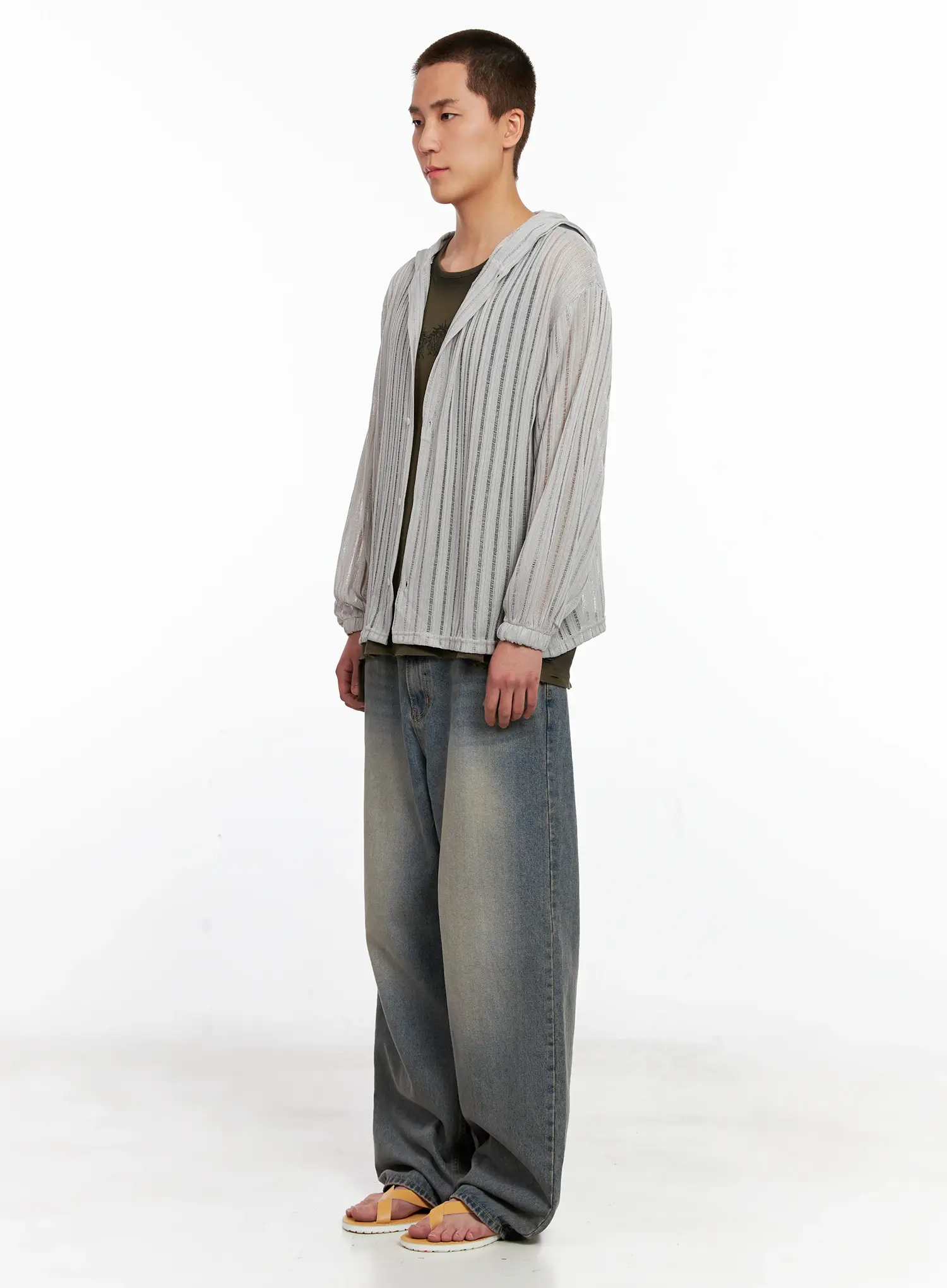 Men's Washed Vintage Denim Jeans IG511 - Image 6