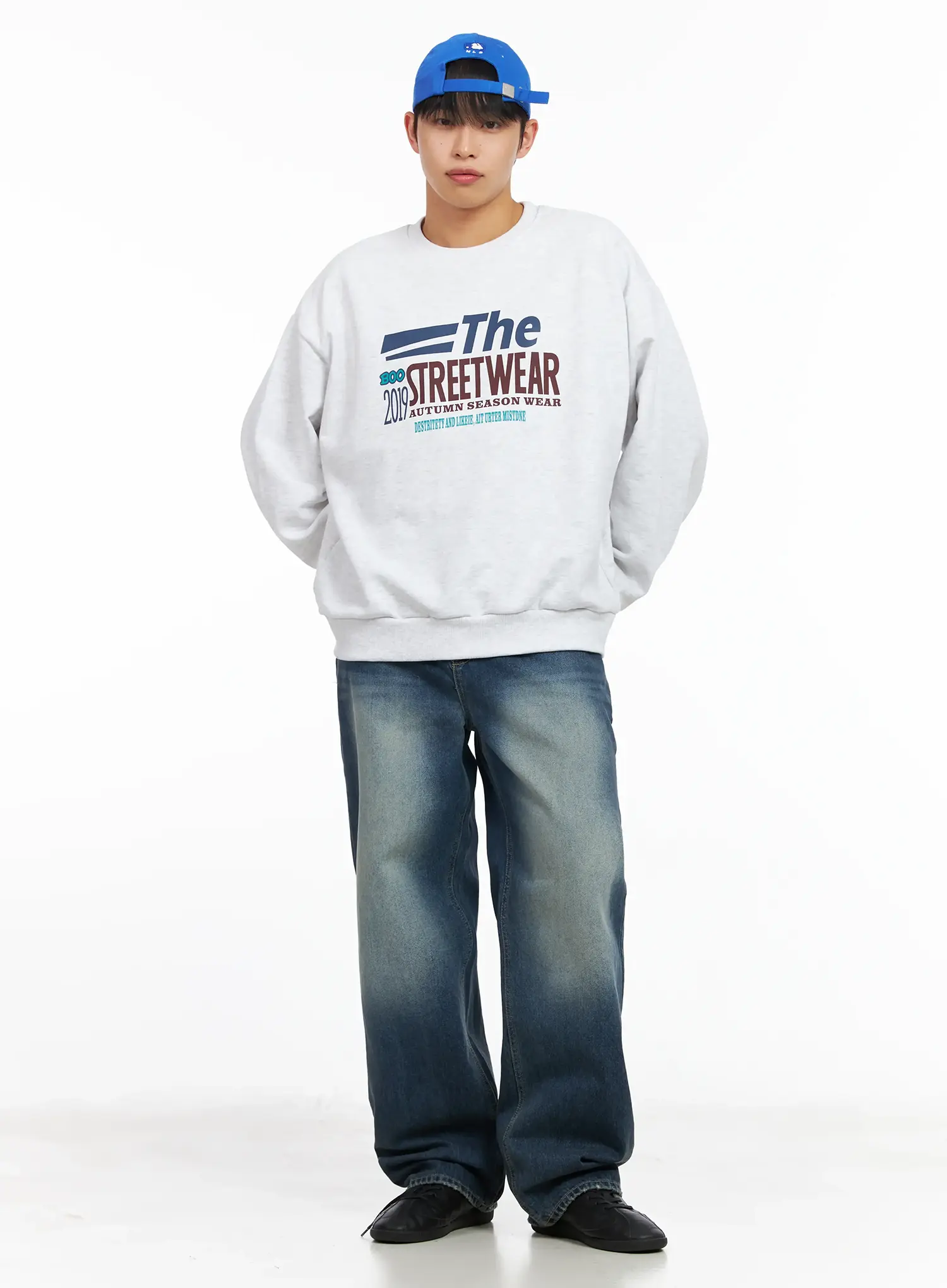 Men's Washed Wide-Leg Jeans IM511 - Image 7