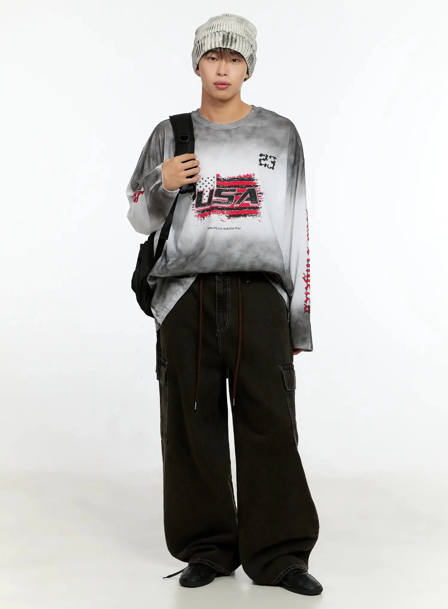Men's Wide Cargo Jeans IN525 - Image 14
