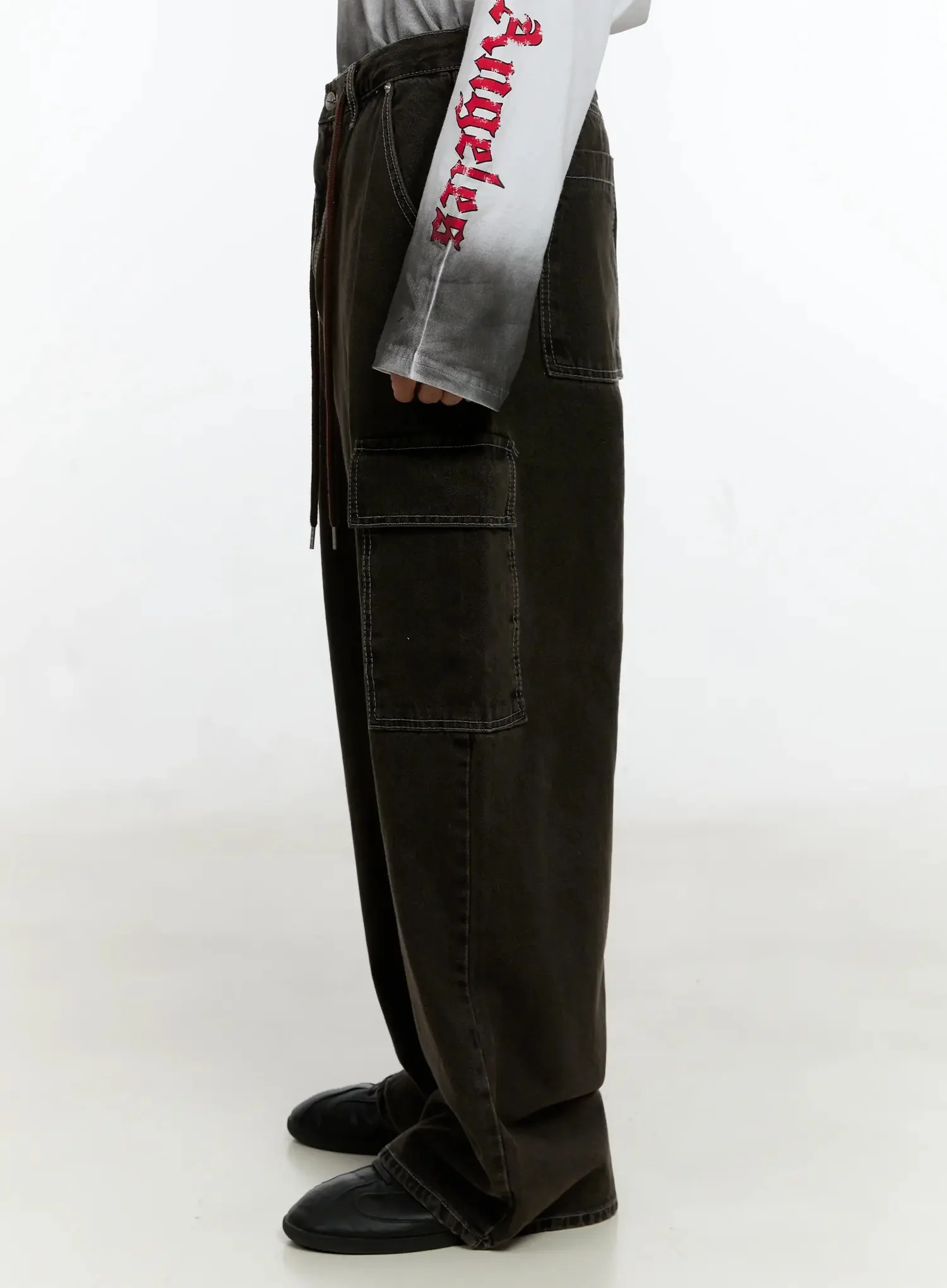 Men's Wide Cargo Jeans IN525 - Image 6