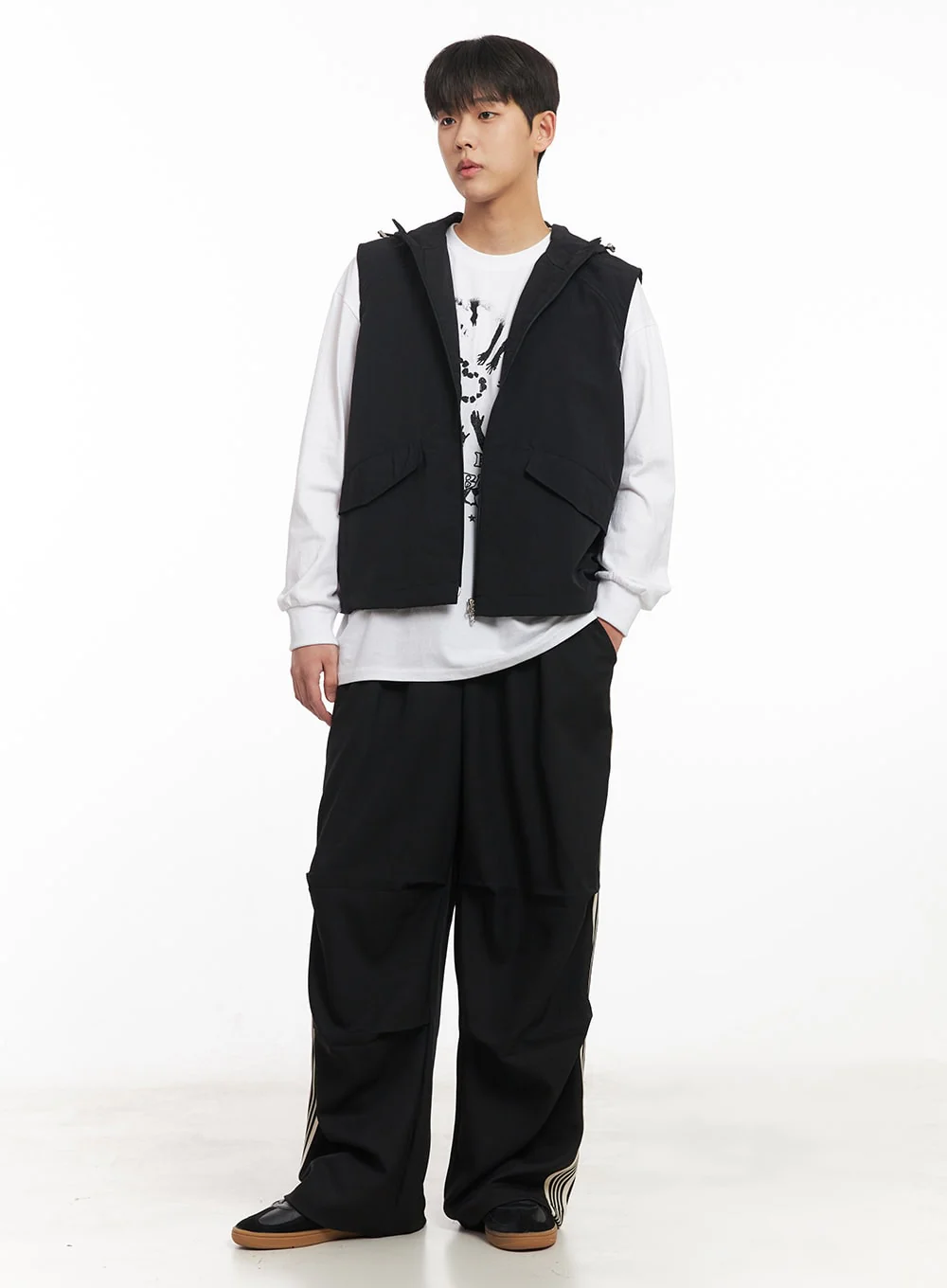 Men's Wide-Fit Striped Sweatpants IM517 - Image 12
