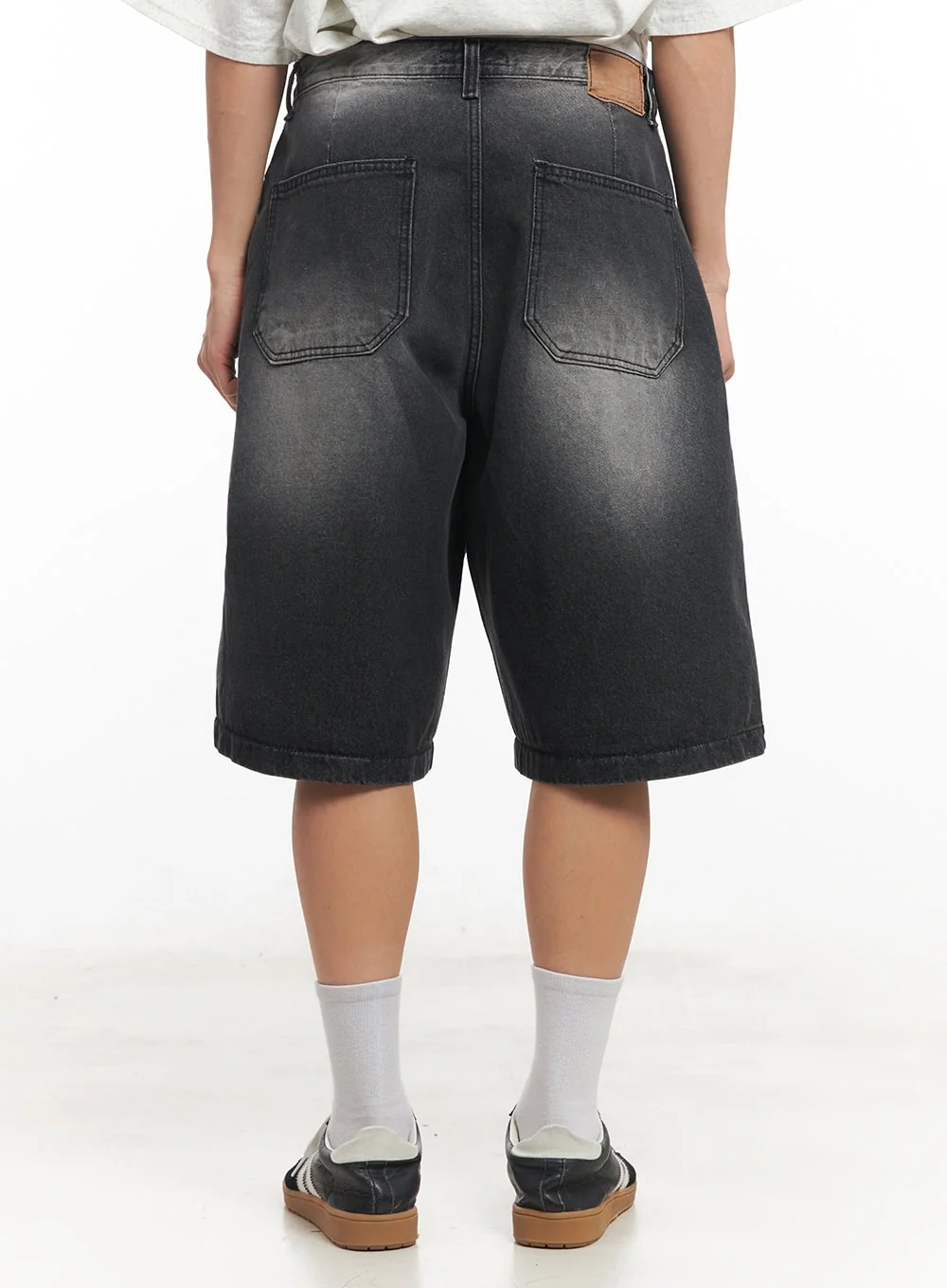 Men's Wide-Fit Washed Jorts IA521 - Image 6