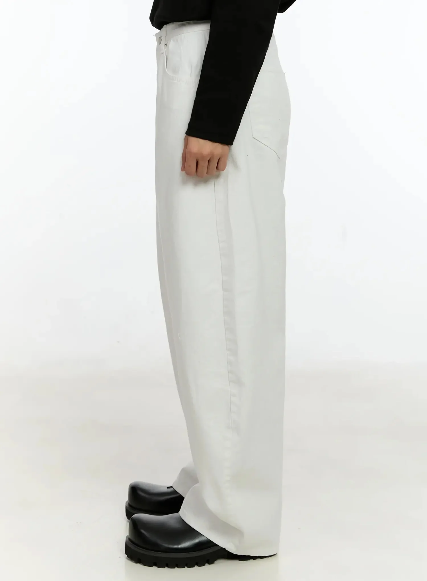 Men's Wide Leg Cotton Pants IN506 - Image 6