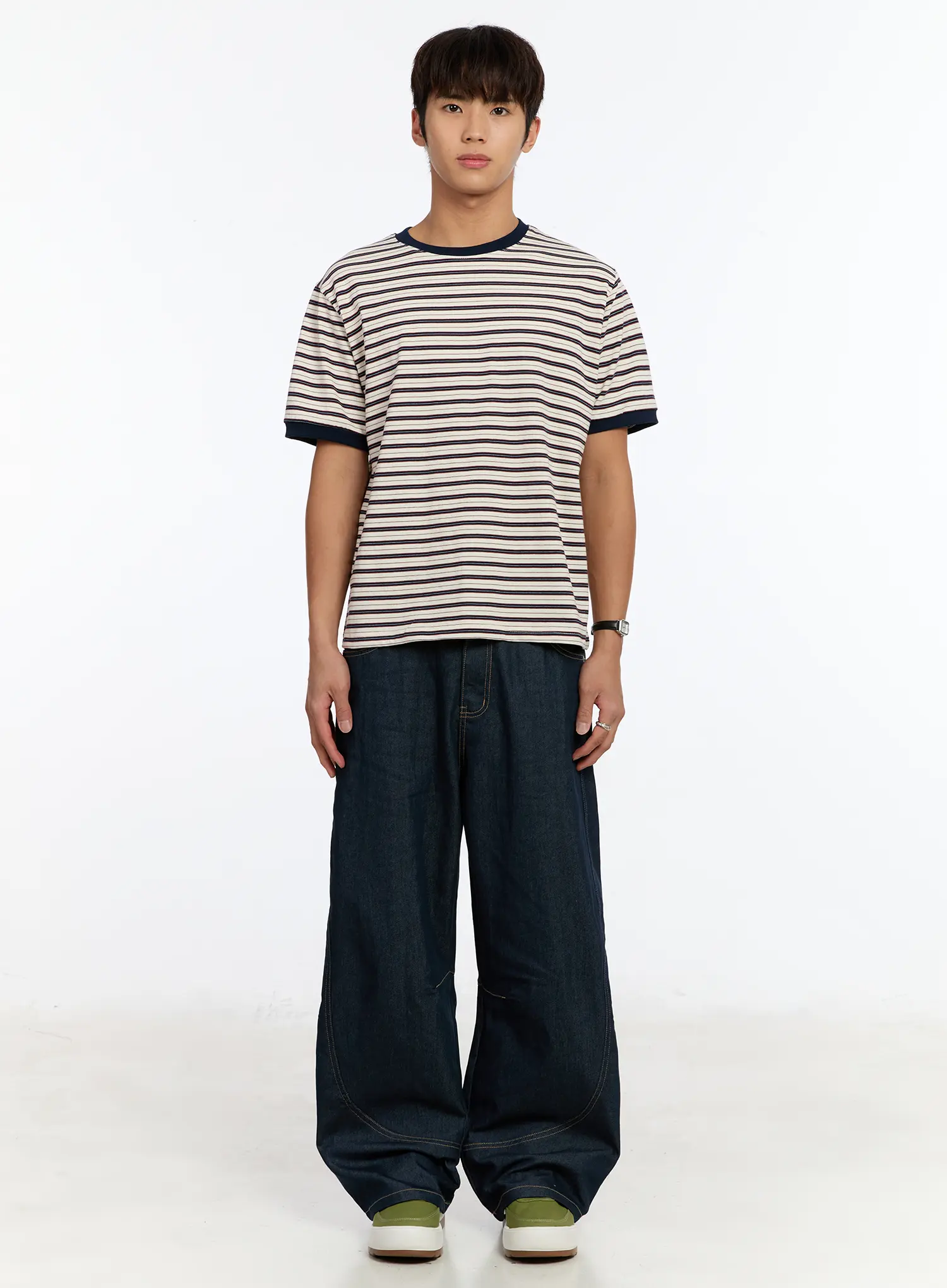 Men's Wide Leg Curved Jeans IM530 - Image 5