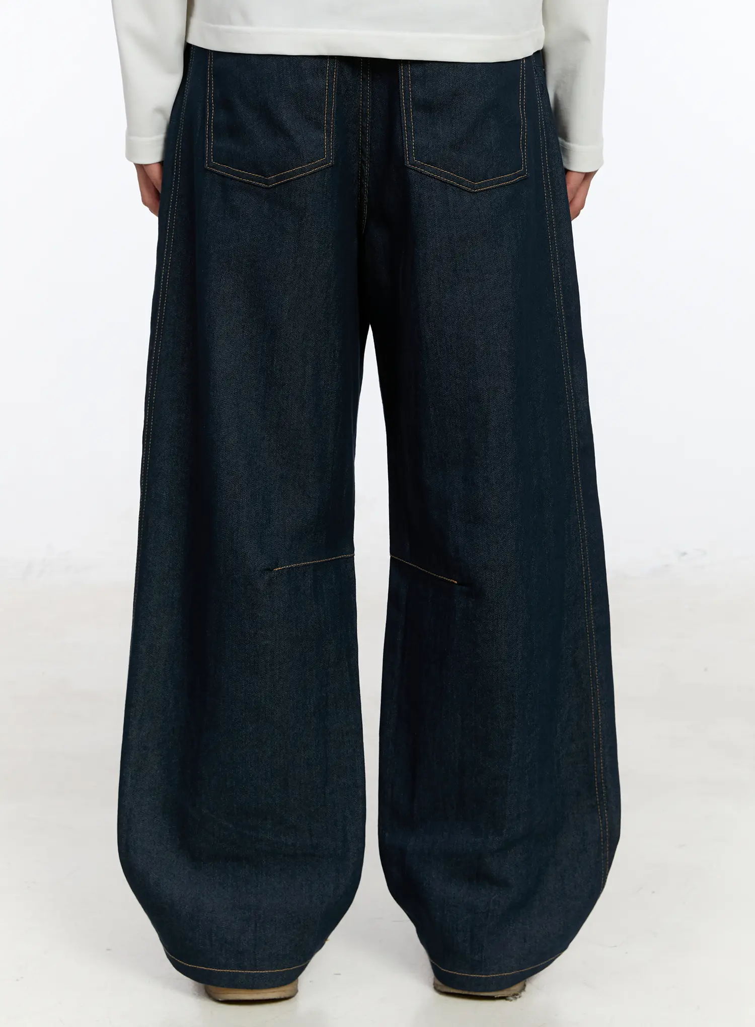 Men's Wide Leg Curved Jeans IM530 - Image 8