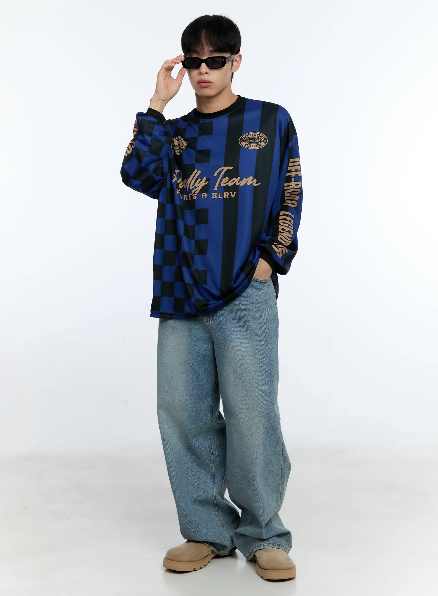 Men's Wide Leg Denim Jeans IG519