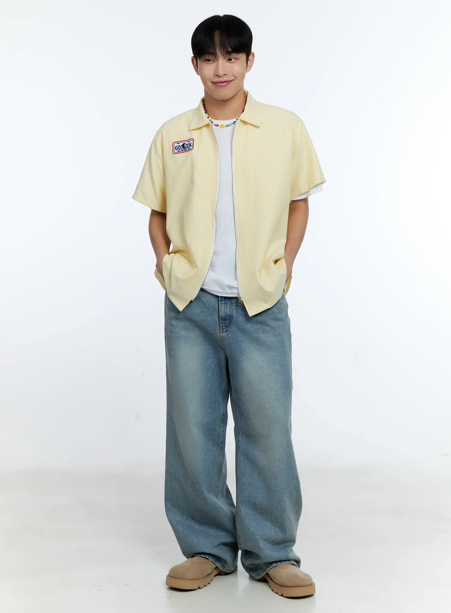 Men's Wide Leg Denim Jeans IG519 - Image 10