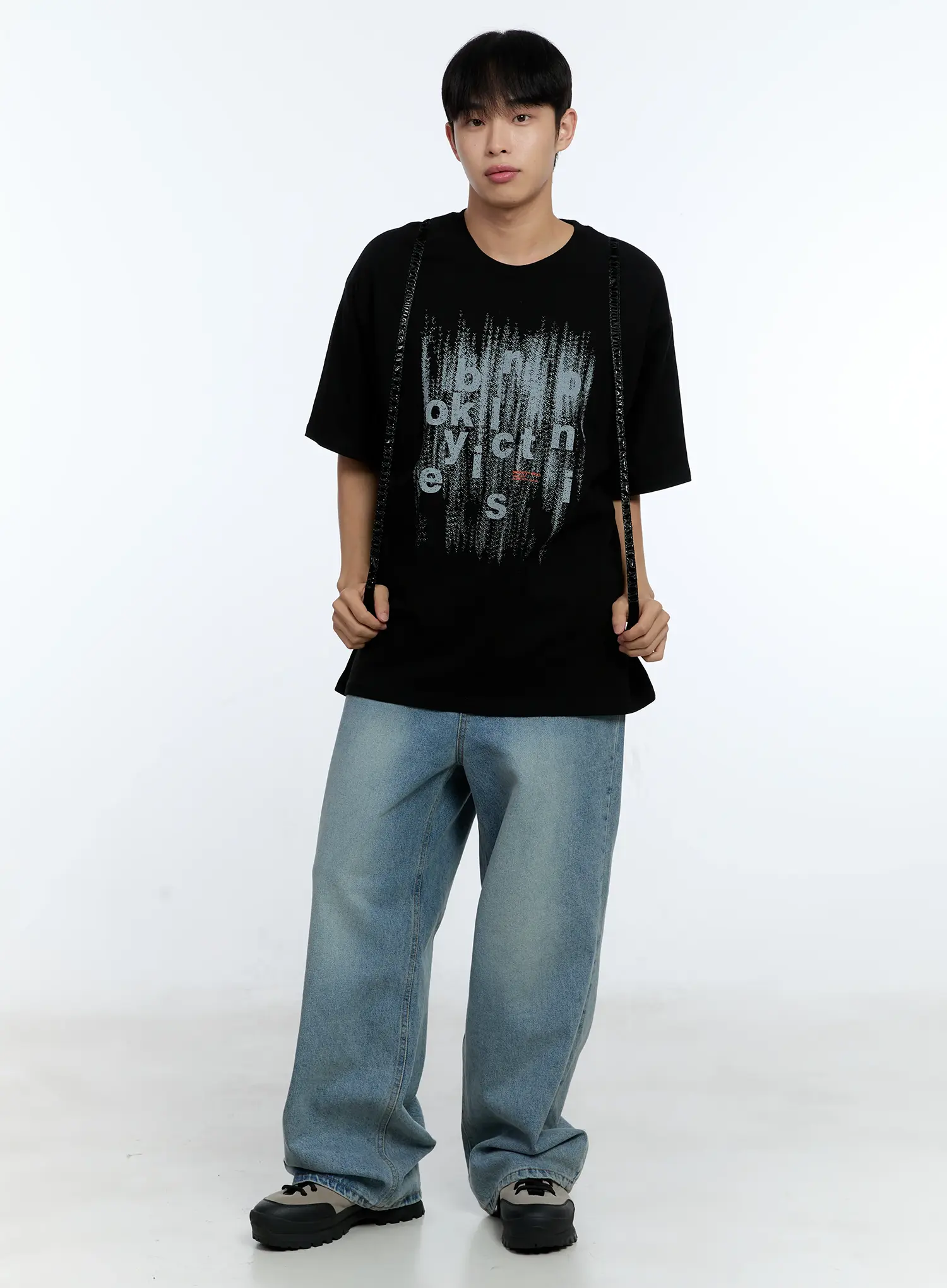 Men's Wide Leg Denim Jeans IG519 - Image 15