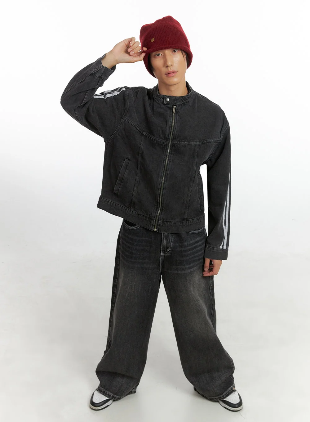Men's Wide Leg Fit Denim Jeans IO417 - Image 10