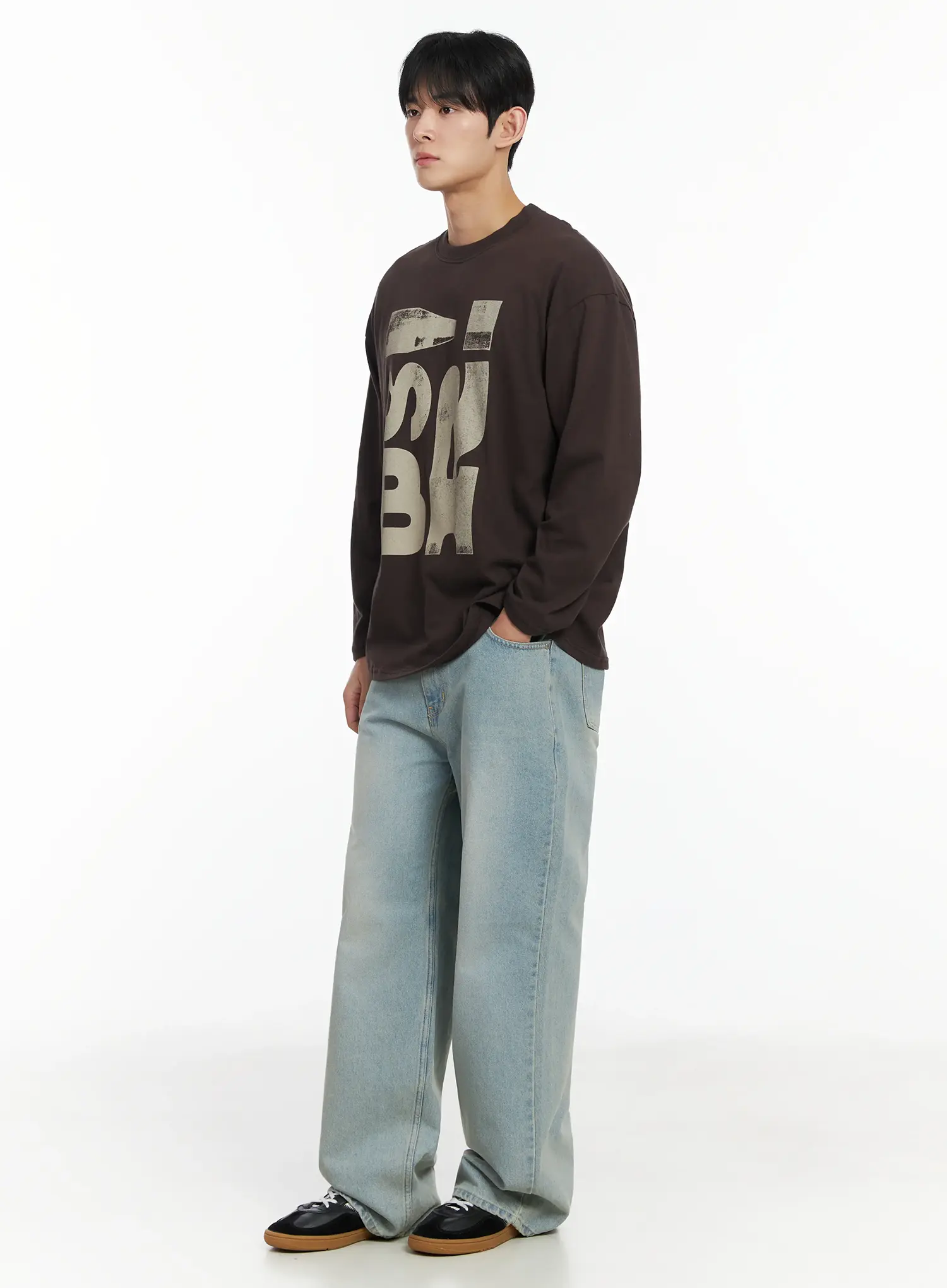 Men's Wide Leg Jeans (Light Blue) IF517 - Image 10