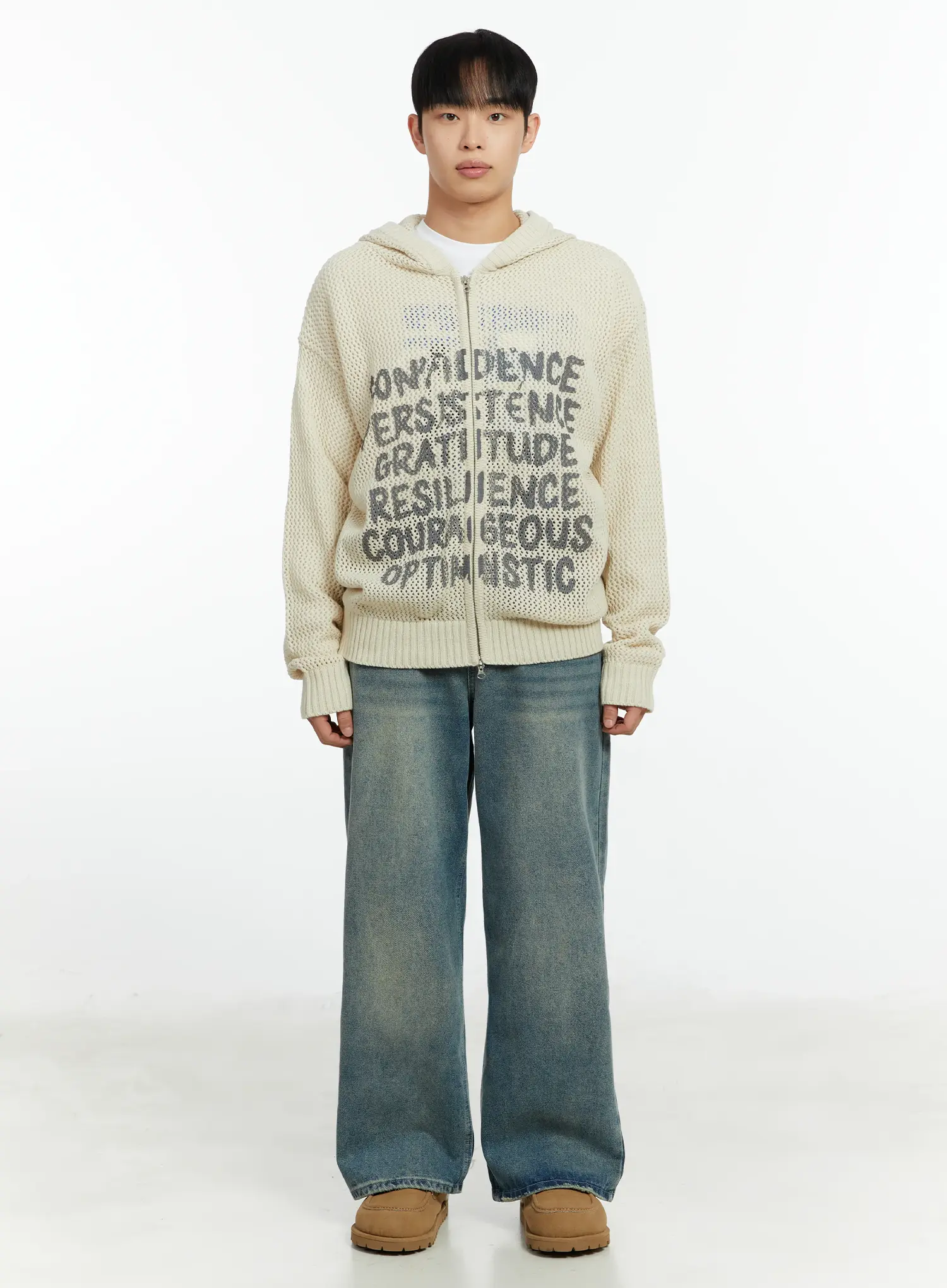 Men's Wide Leg Vintage Style Jeans IF510 - Image 4