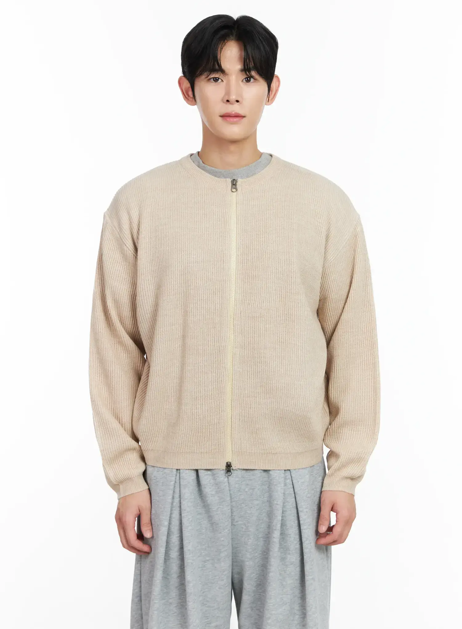 Men's Zip-Up Cardigan IM518 - Image 12