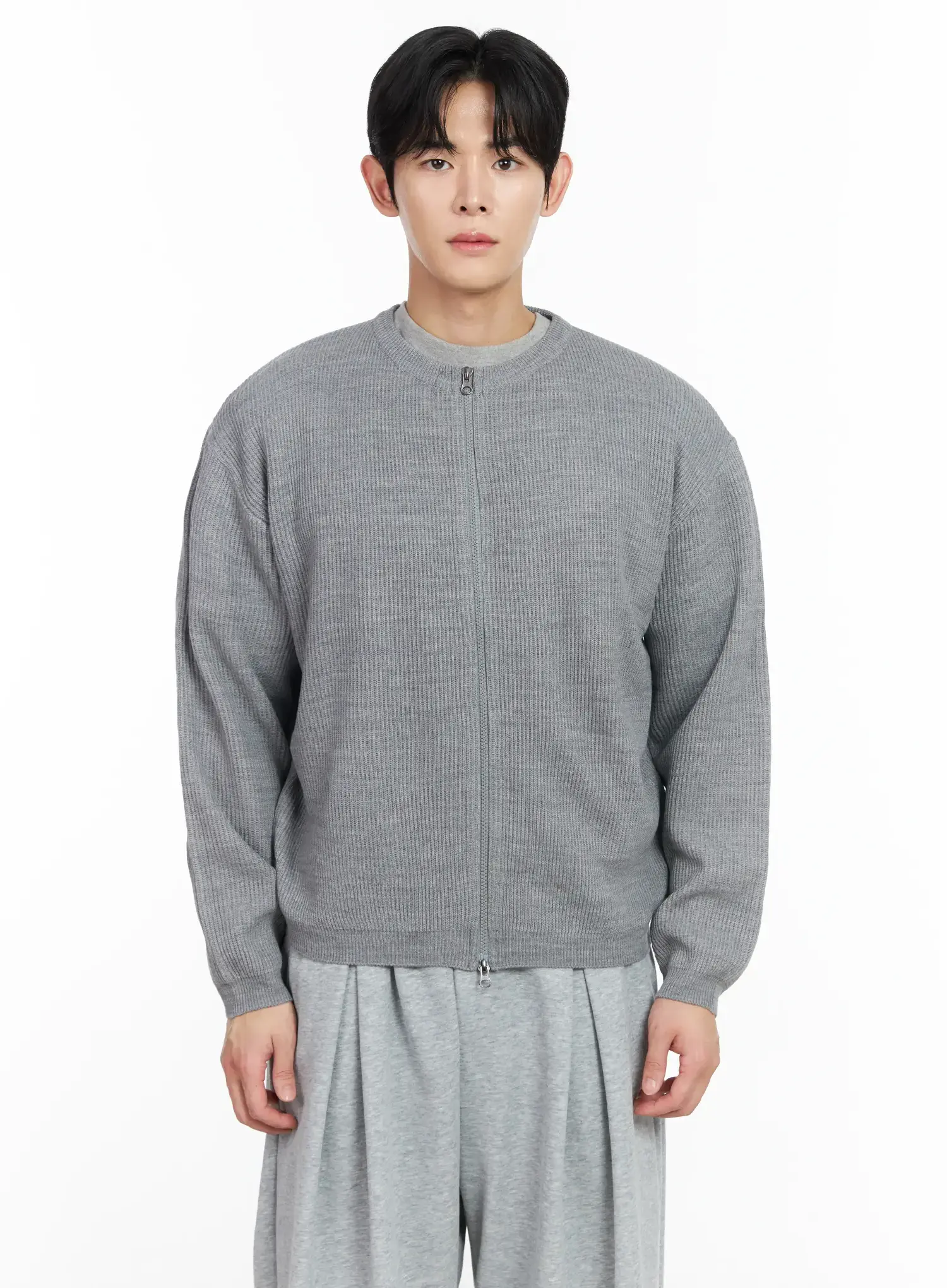 Men's Zip-Up Cardigan IM518 - Image 13