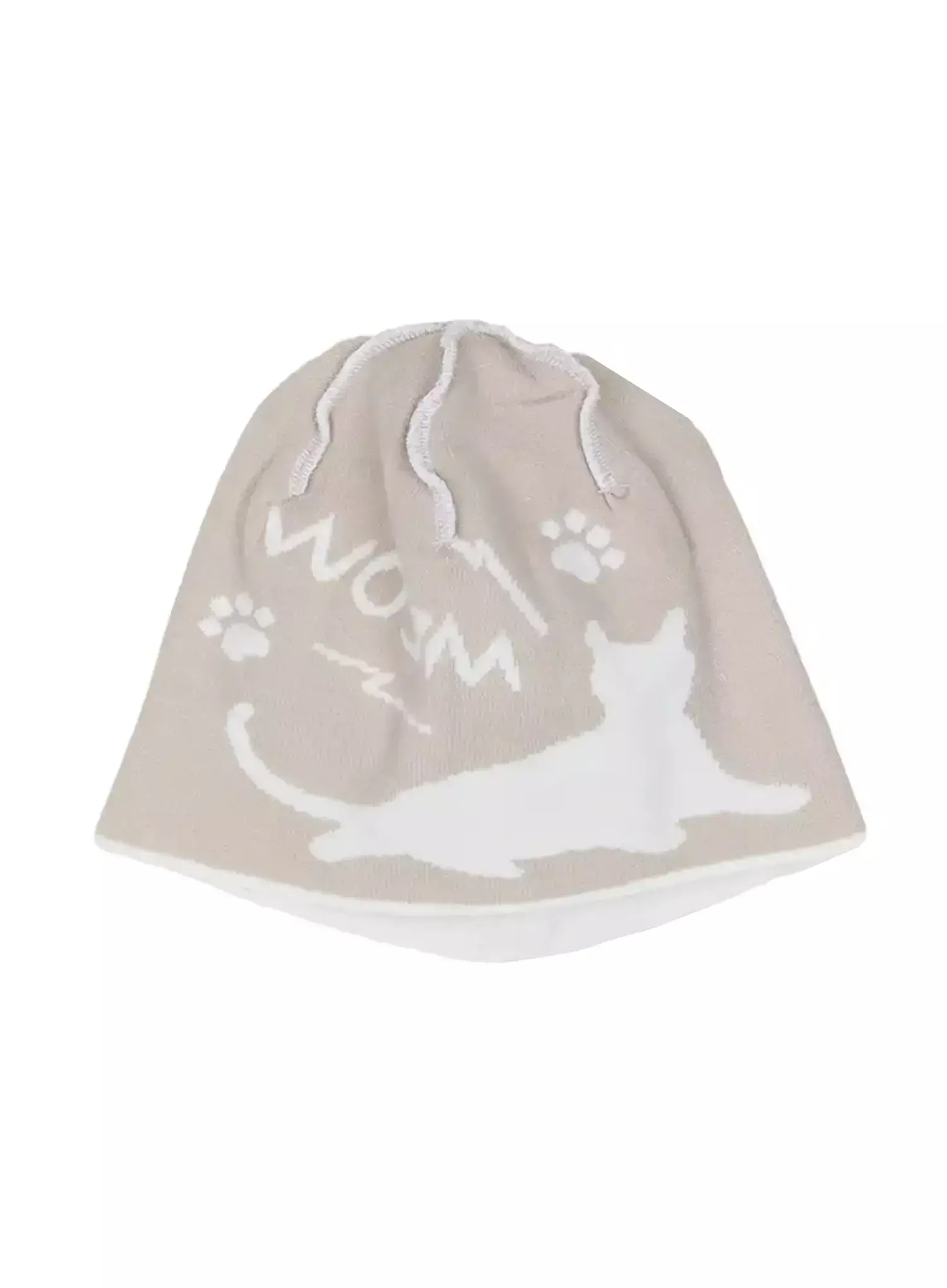 Meow Print Two-Way Beanie IU518 - Image 11