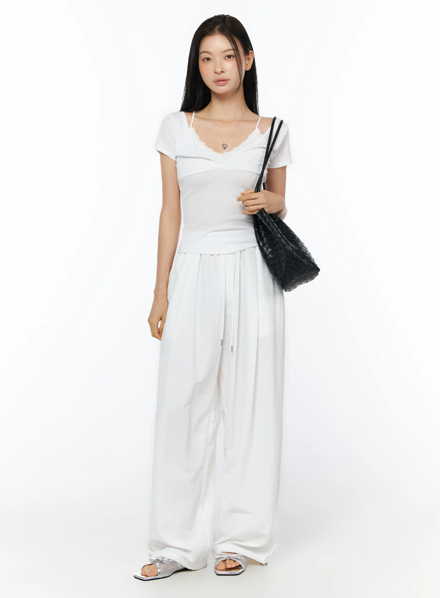 Mesh Bow Sandals IU519 - Image 3