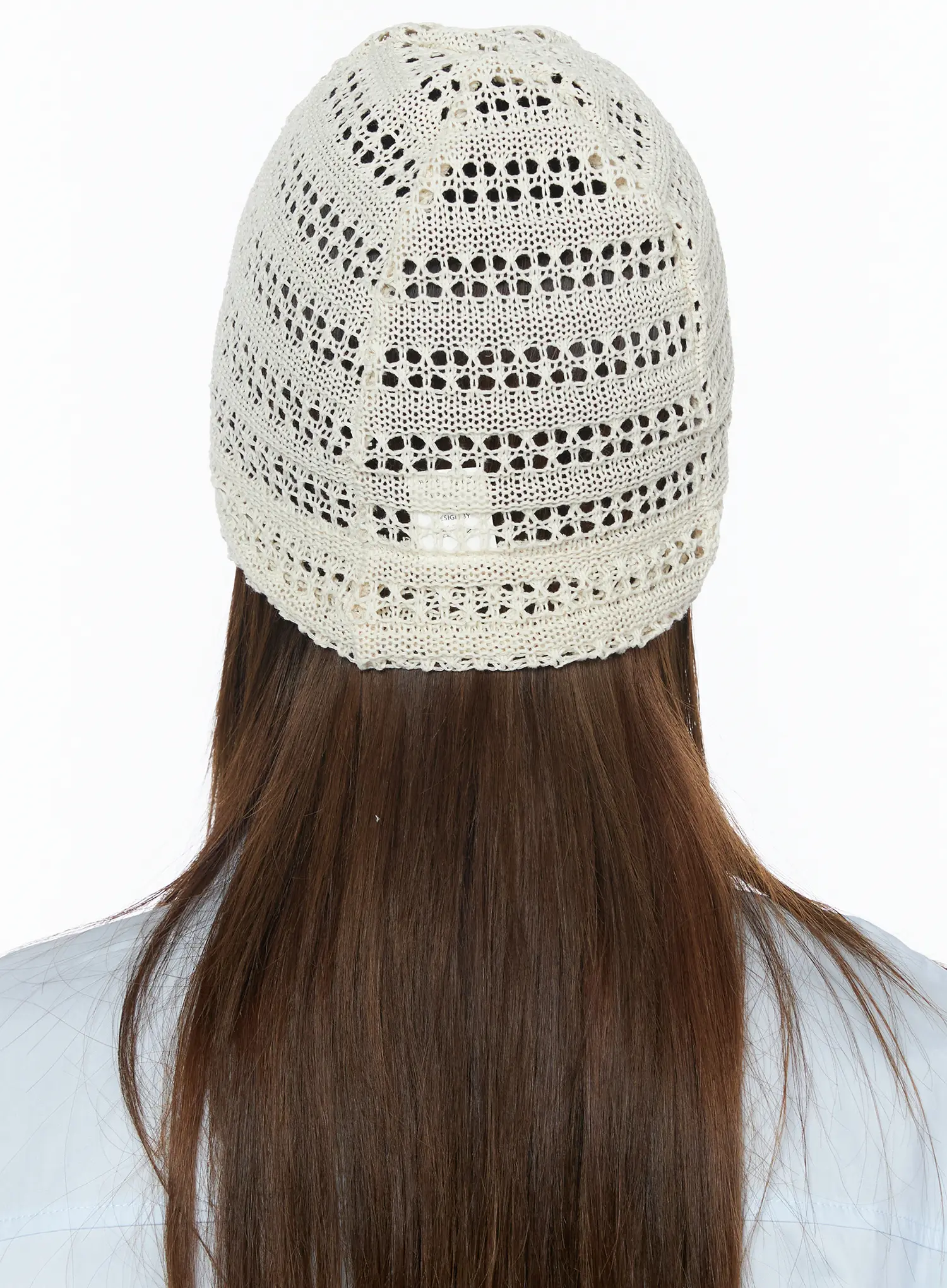 Mesh Flower Crochet Beanie CA517 - Image 6
