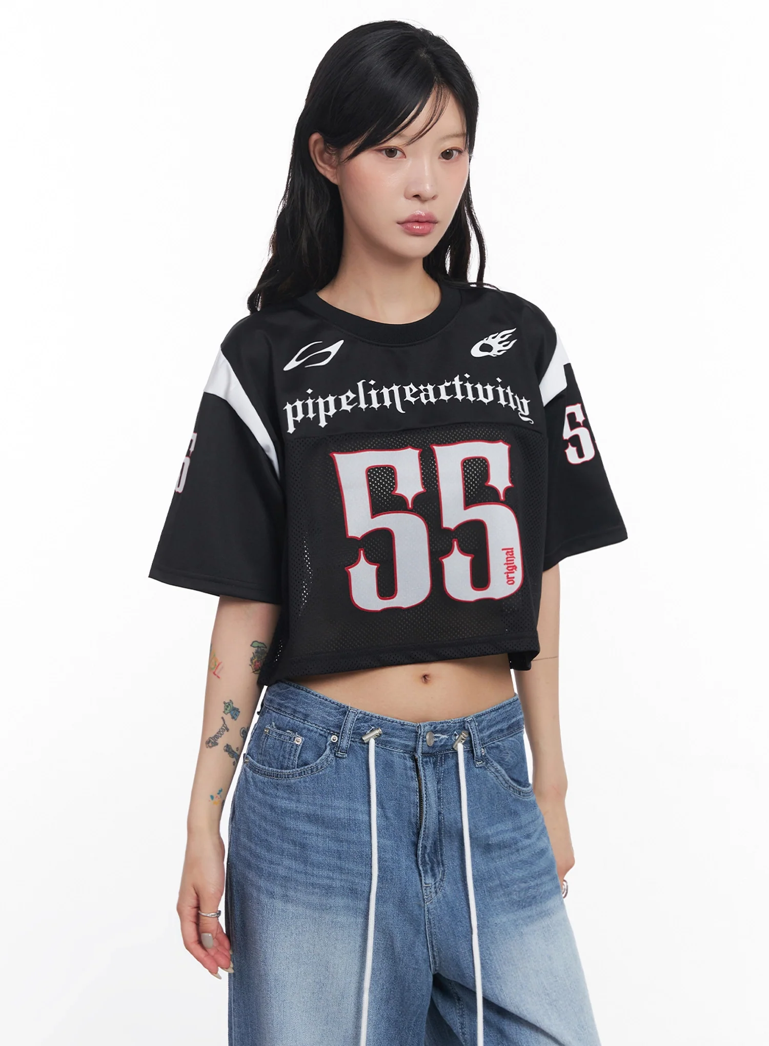 Mesh Jersey Crop Top  IC503 - Image 7