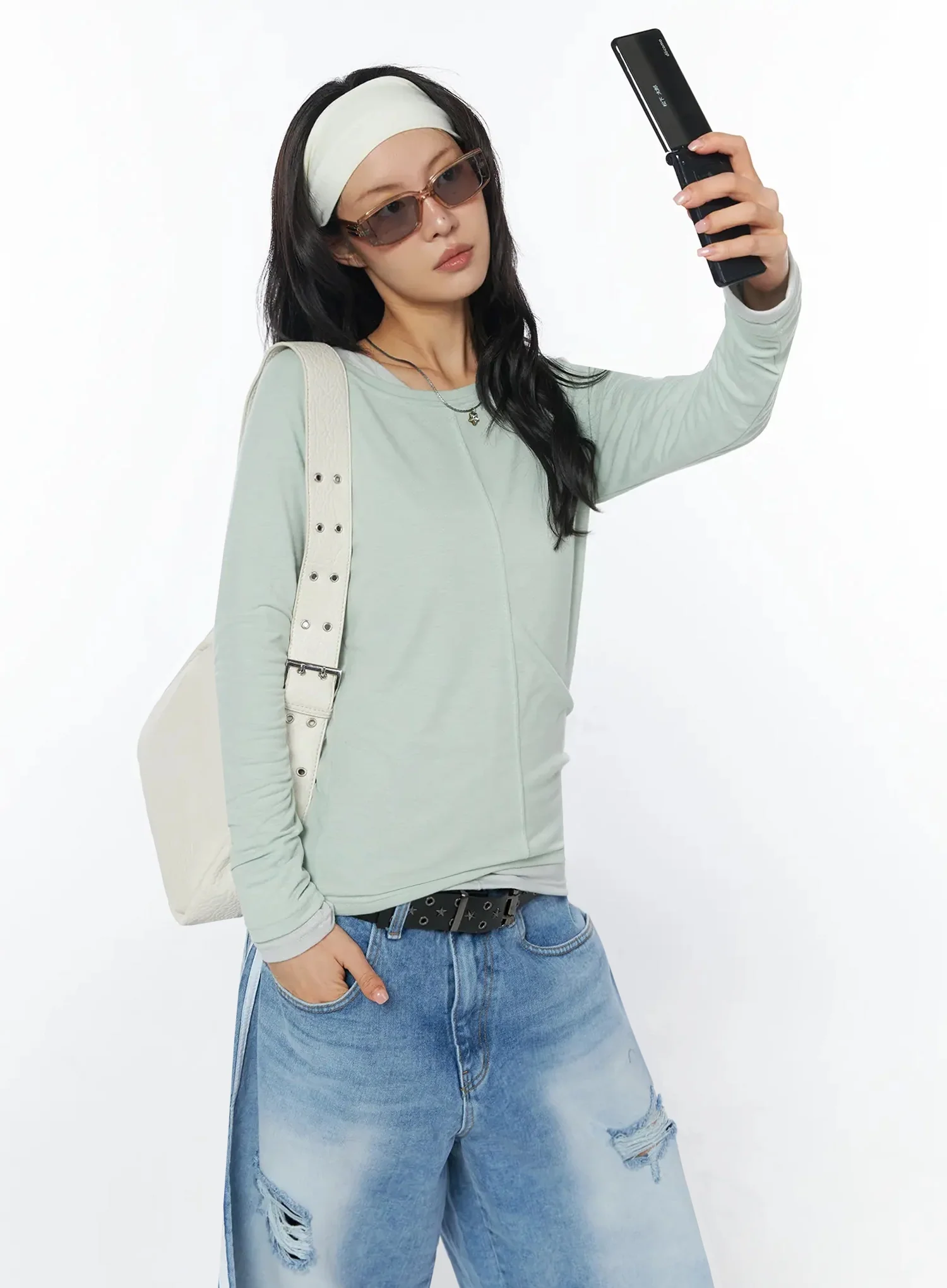 Mesh Long Sleeve Shirt IU509