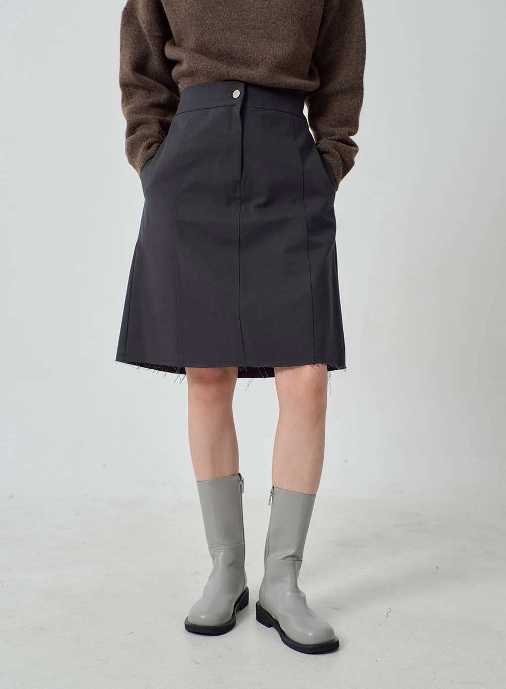 Mid-Calf Side Zip-Up Boots OJ300 - Image 10