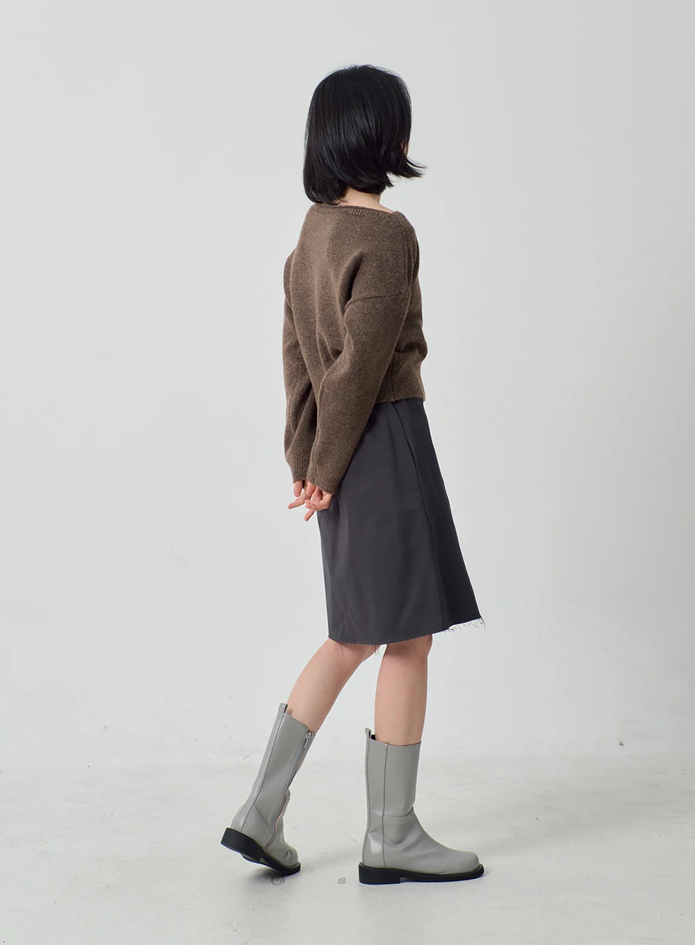Mid-Calf Side Zip-Up Boots OJ300 - Image 11
