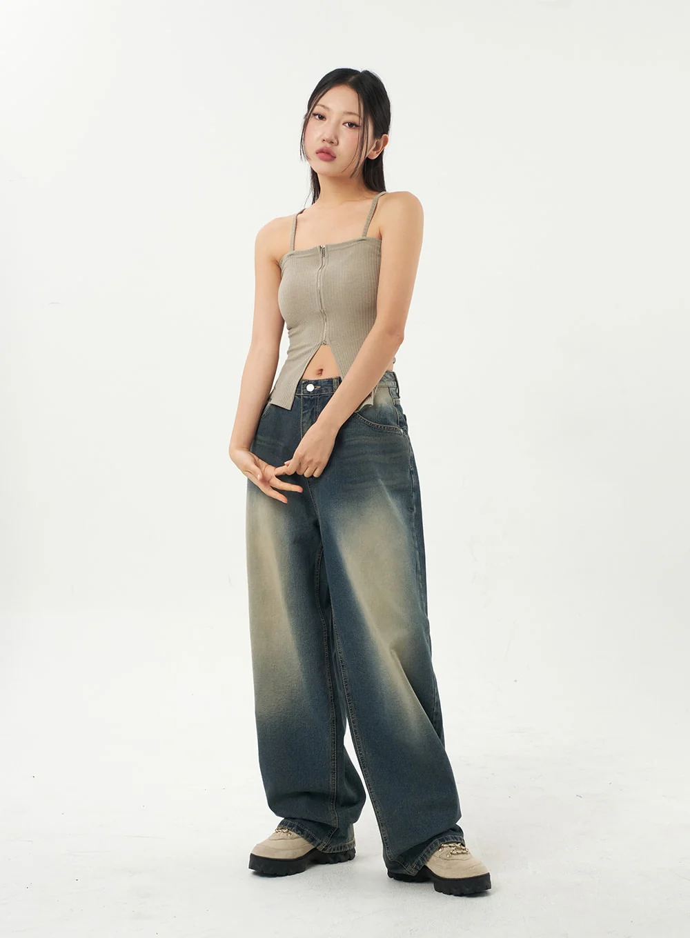 Mid-Rise Baggy Jeans CA325 - Image 10