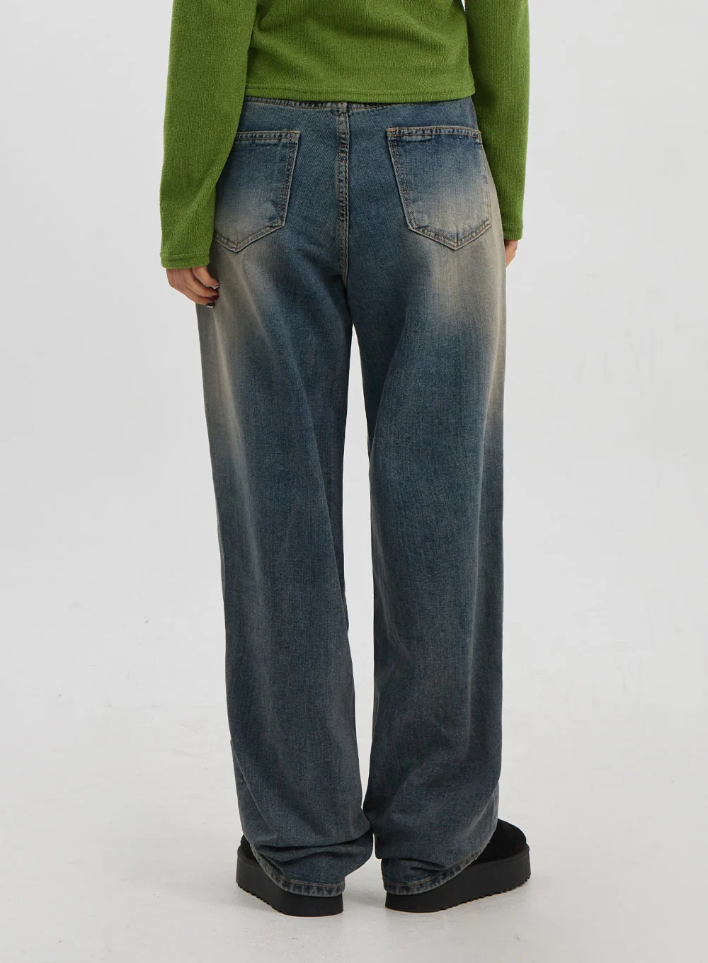 Mid-Rise Baggy Jeans Unisex CJ330 - Image 6