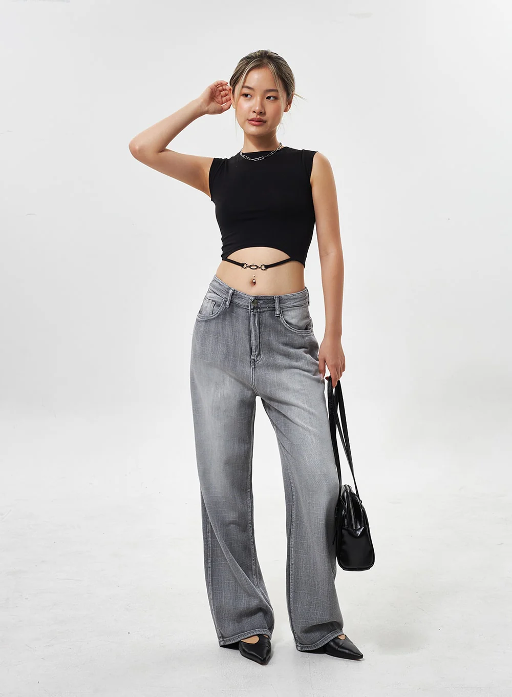 Mid-Rise Wide Leg Jeans CY330 - Image 10