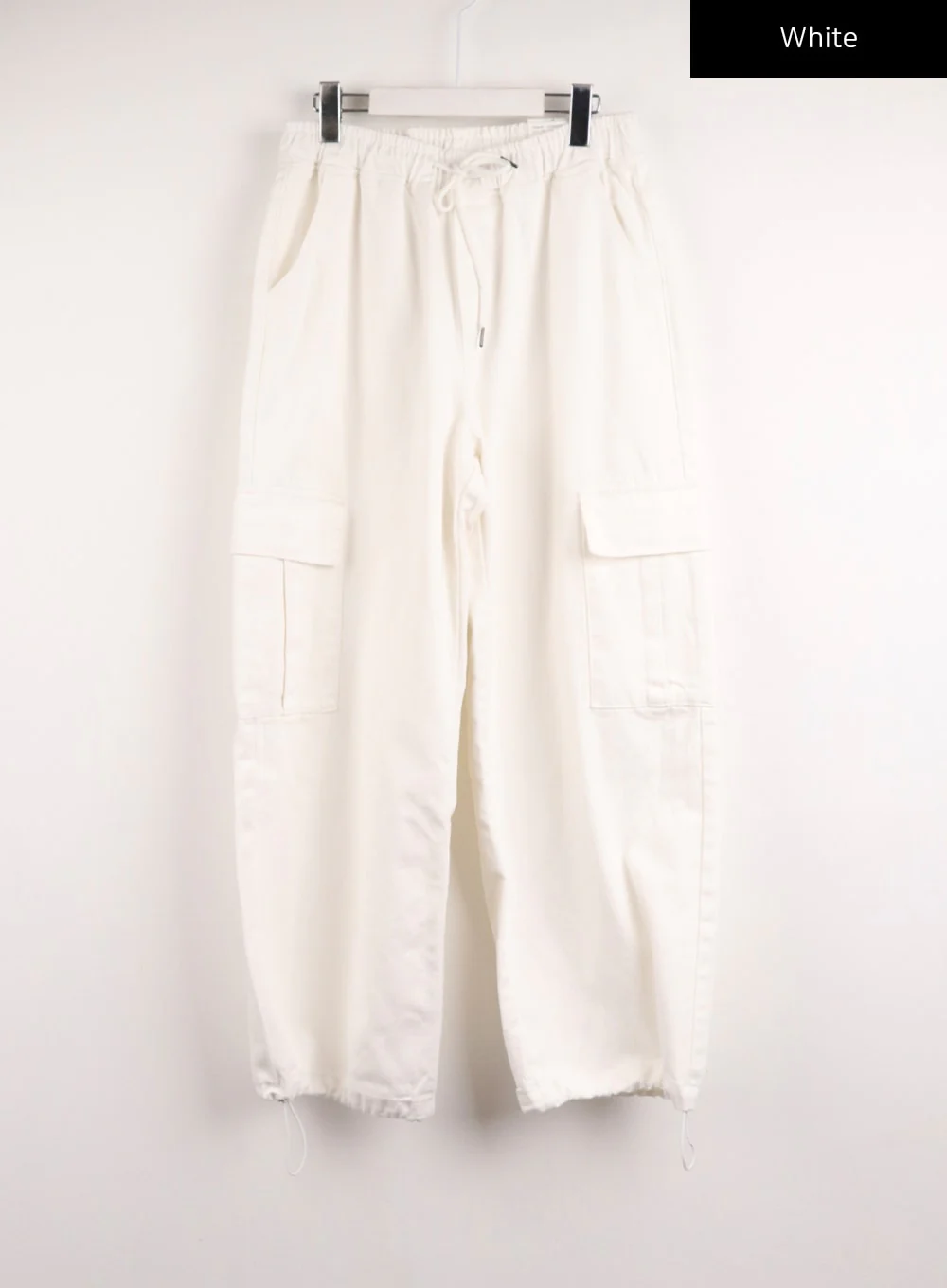 Mid Waist Banding Solid Straight Pants IJ411 - Image 11